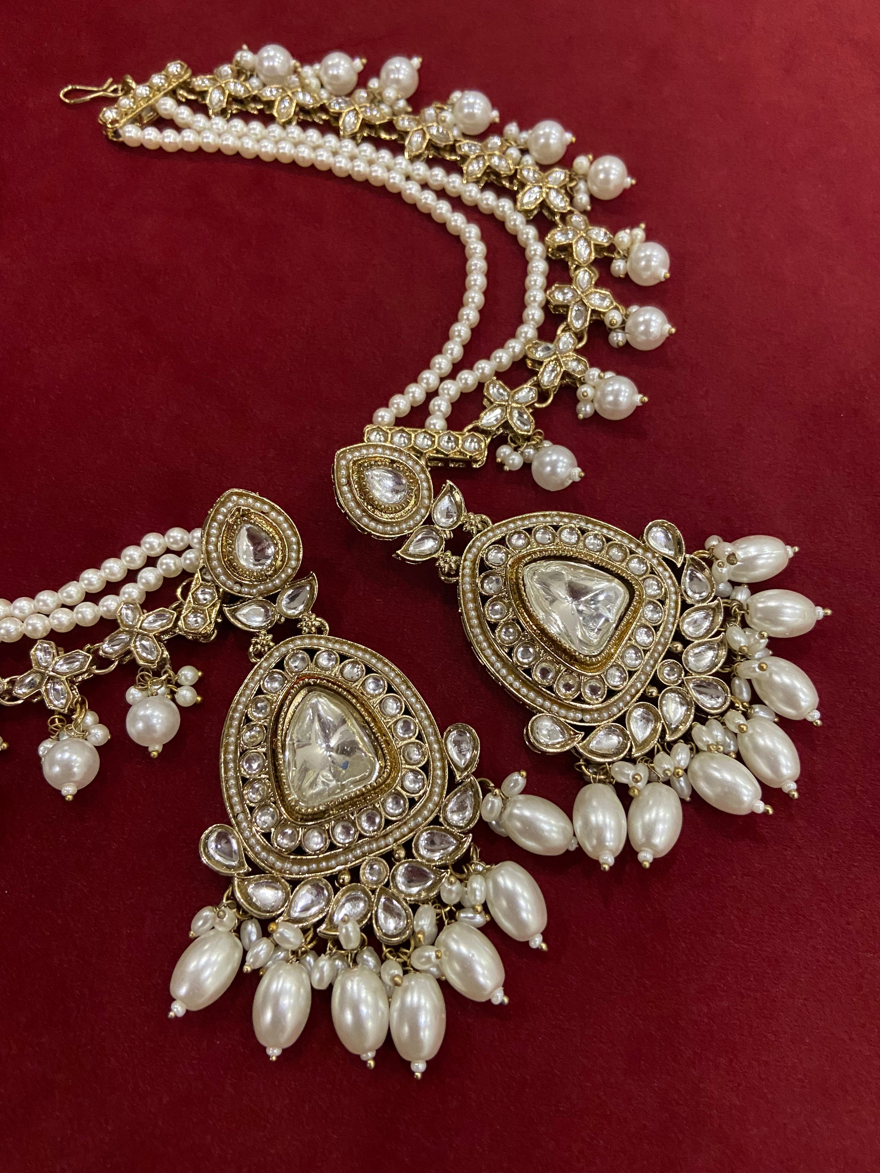 Meena Earrings With Detachable Earchain