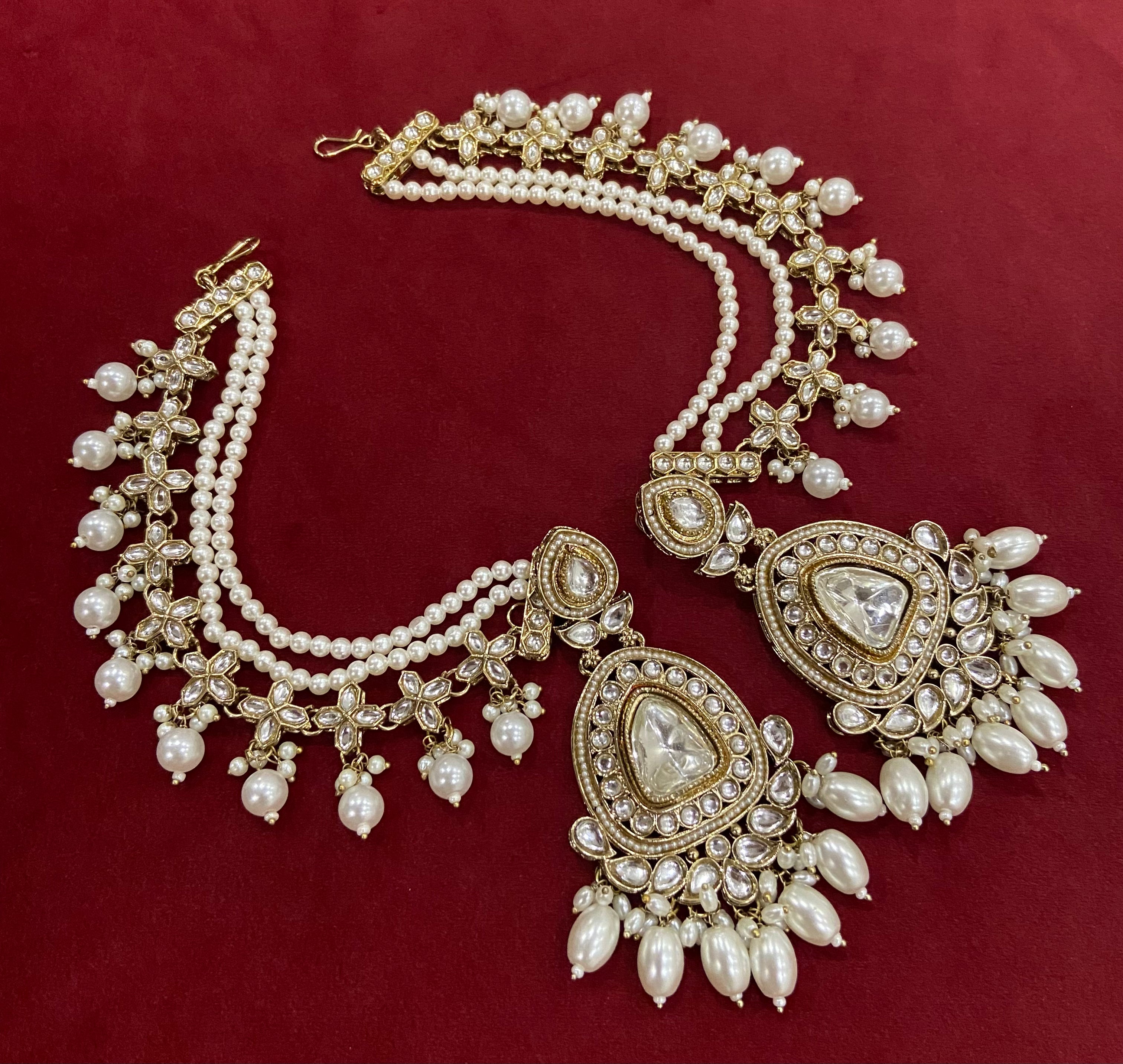 Meena Earrings With Detachable Earchain