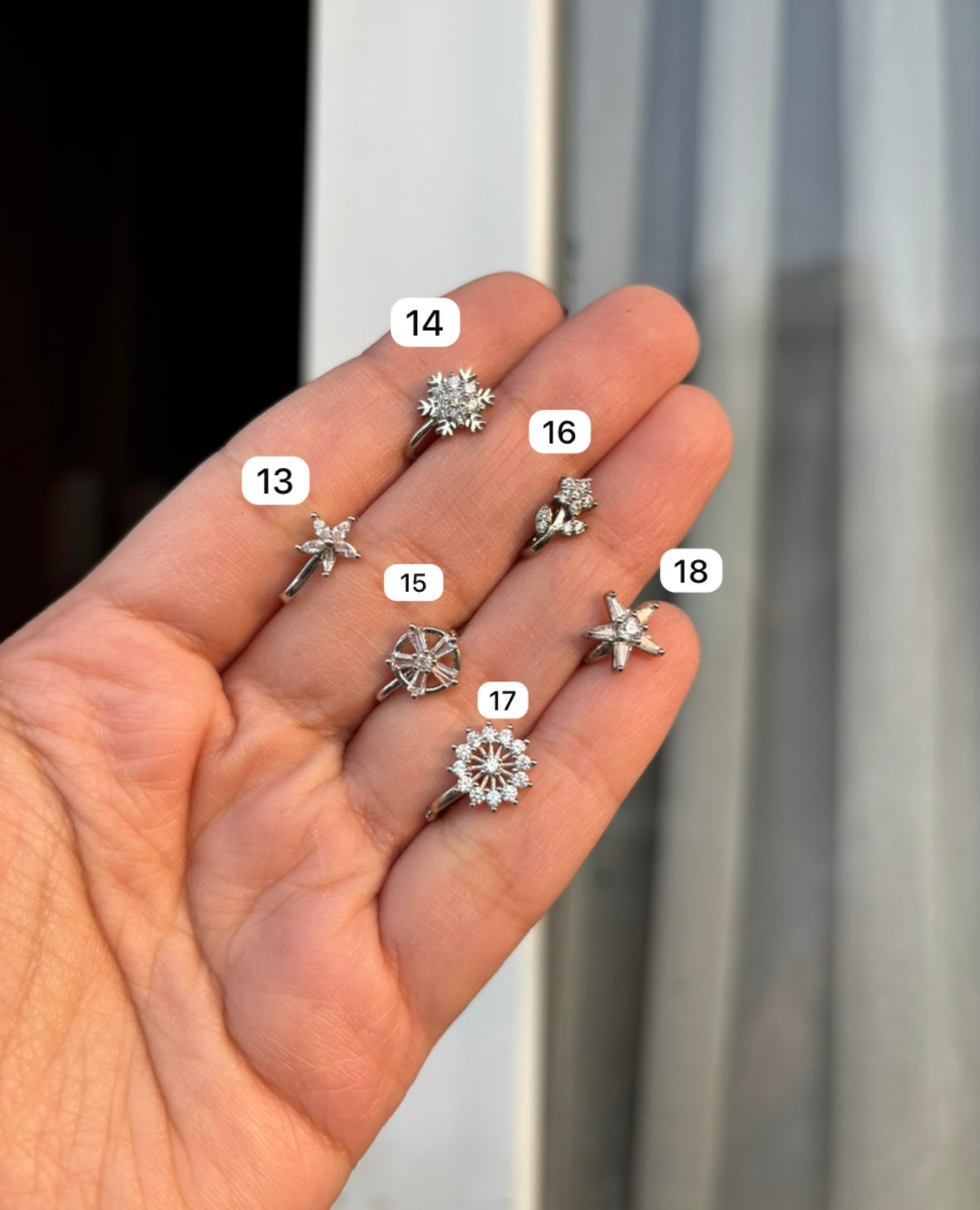 American Diamond Press On Nose Pin ( Part-3 )