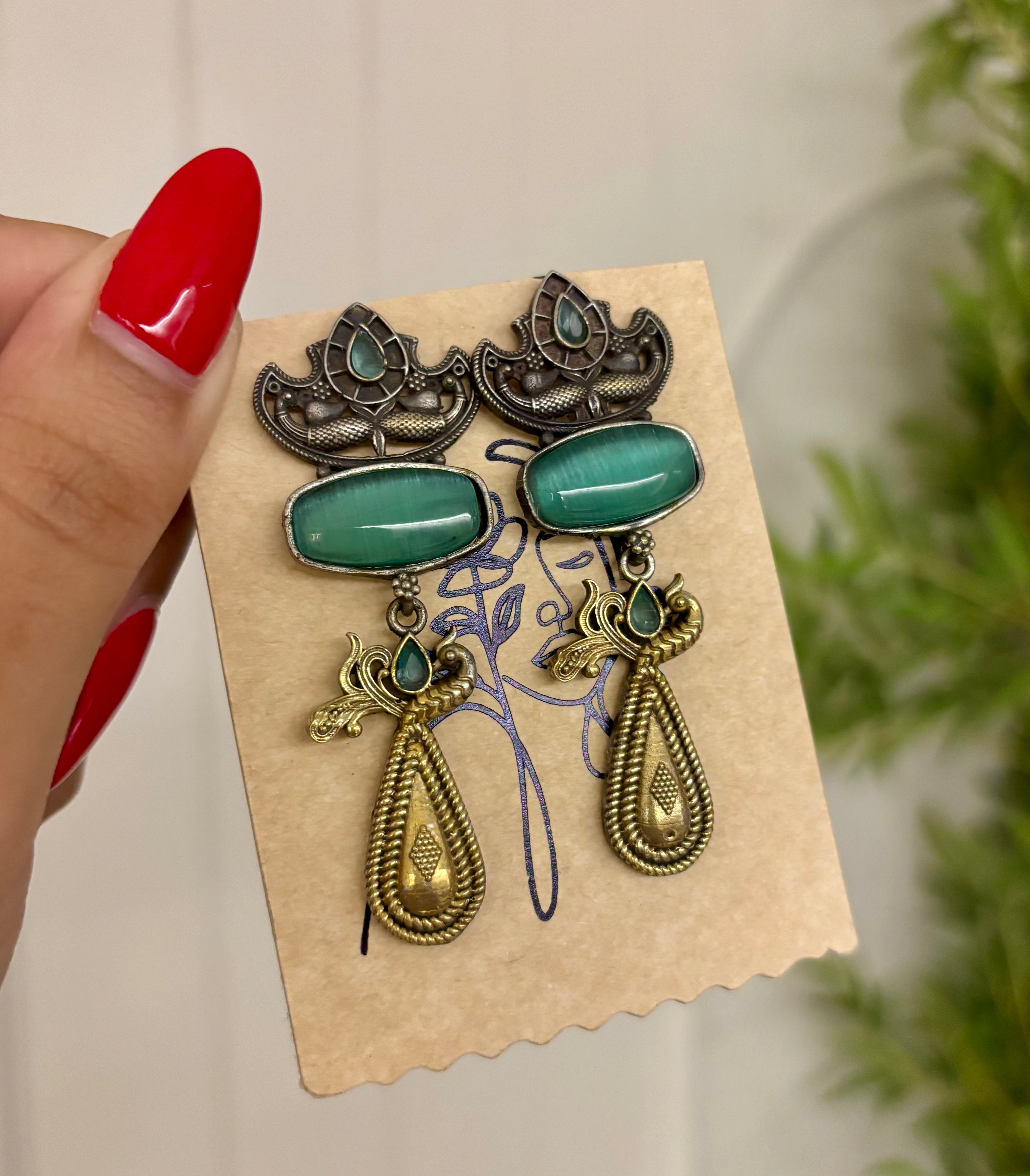 Brass Drop Earrings