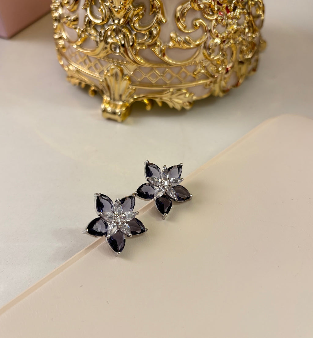Flower American Diamond Studs