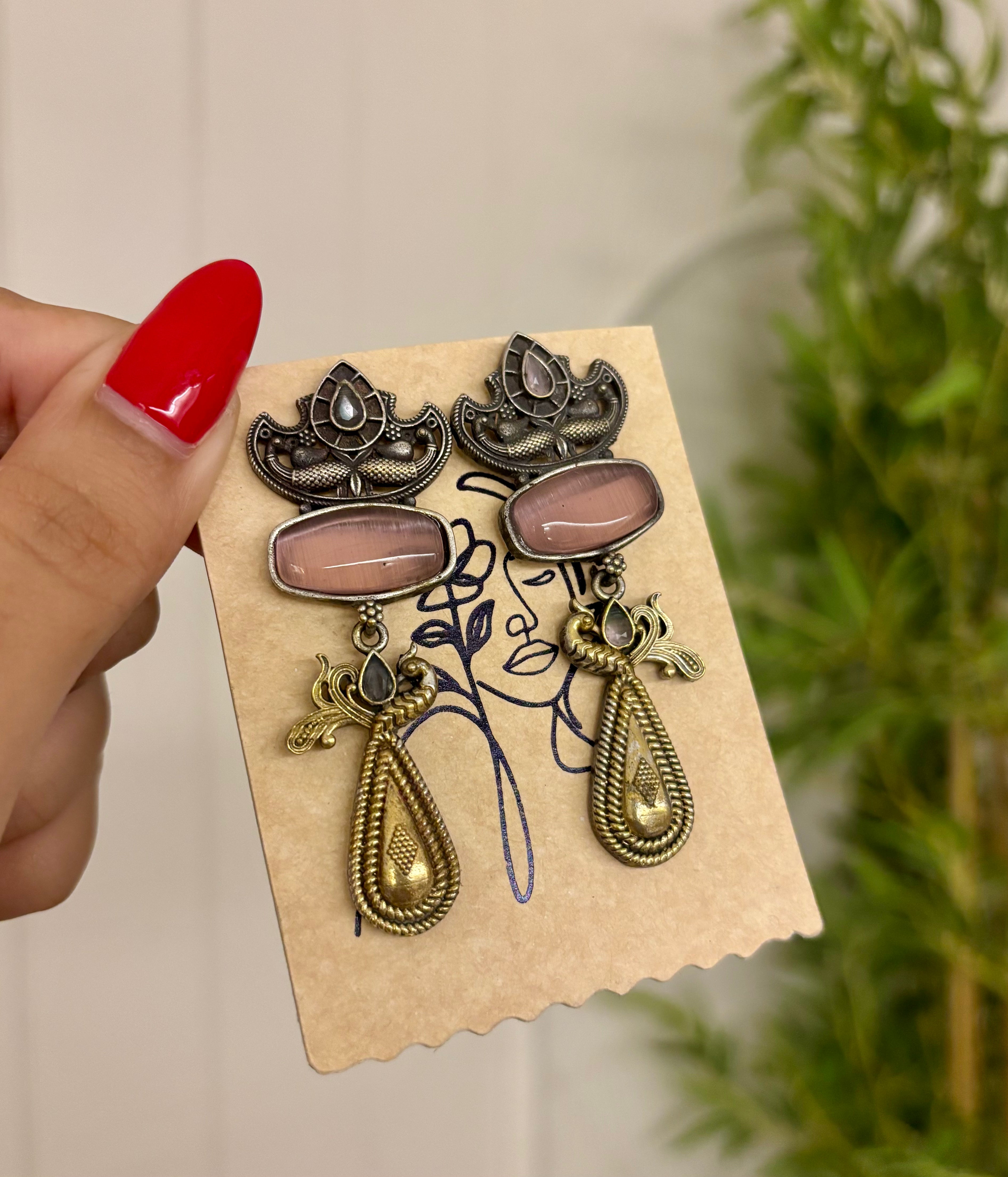 Brass Drop Earrings