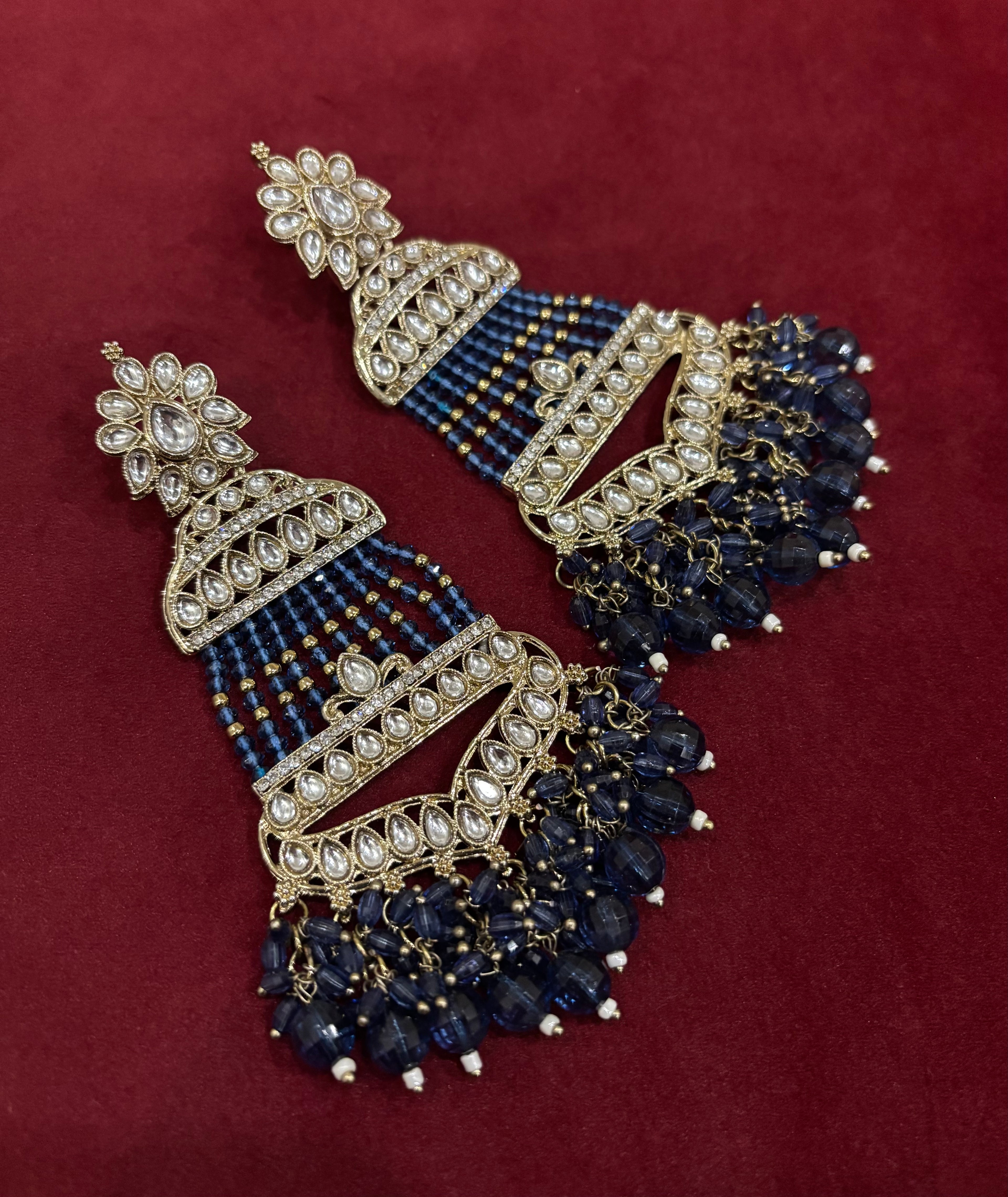 High Quality Designer Mughal Long Earrings