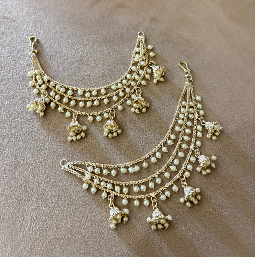 High Quality Designer Side Layer Earchain With Jhumki Touch