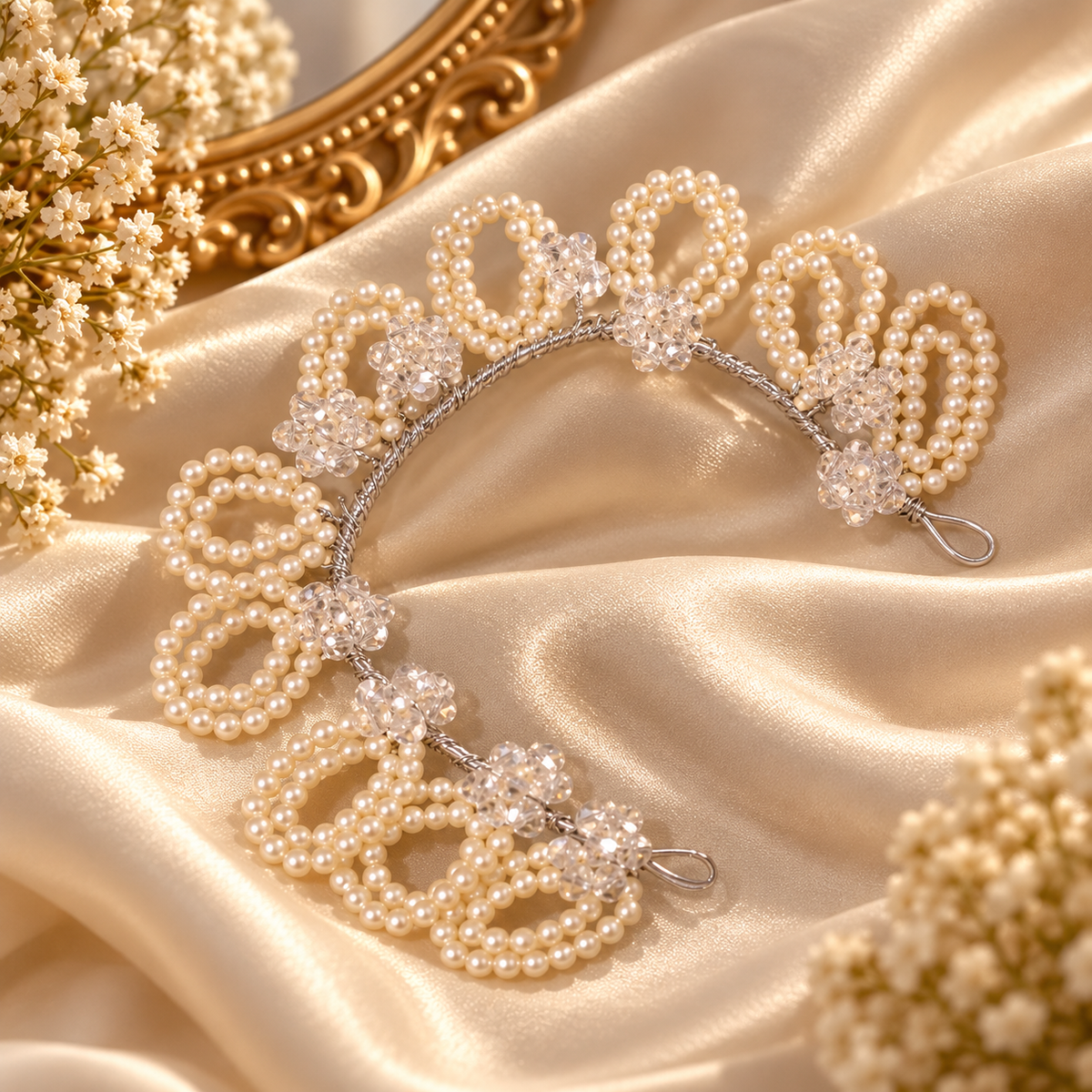 Double Layer Pearl Hair Accessorie Design-2