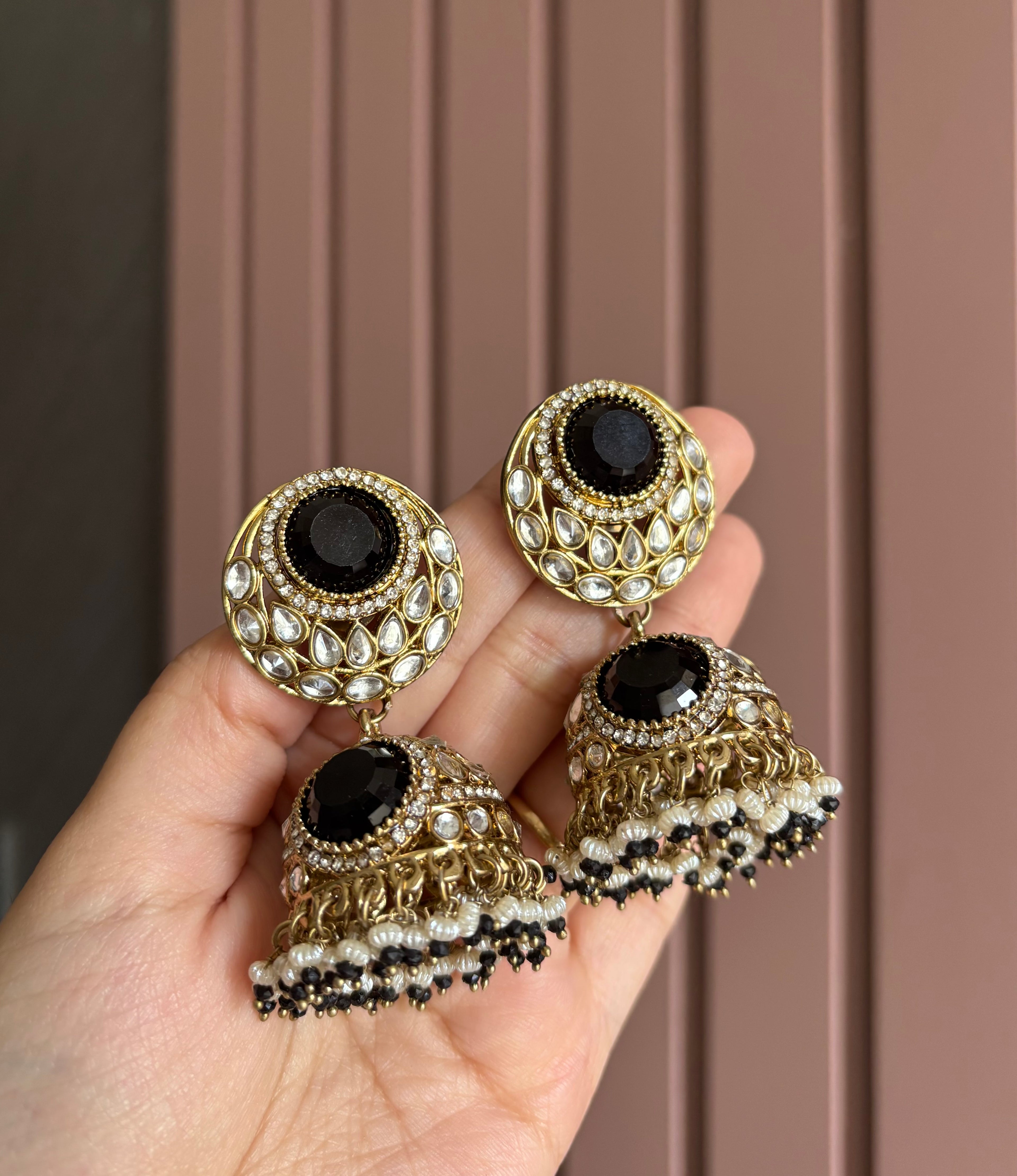 Chandni Jhumka ( Black )