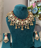 High Quality Designer Heavy Look Heritage Necklace With Earrings