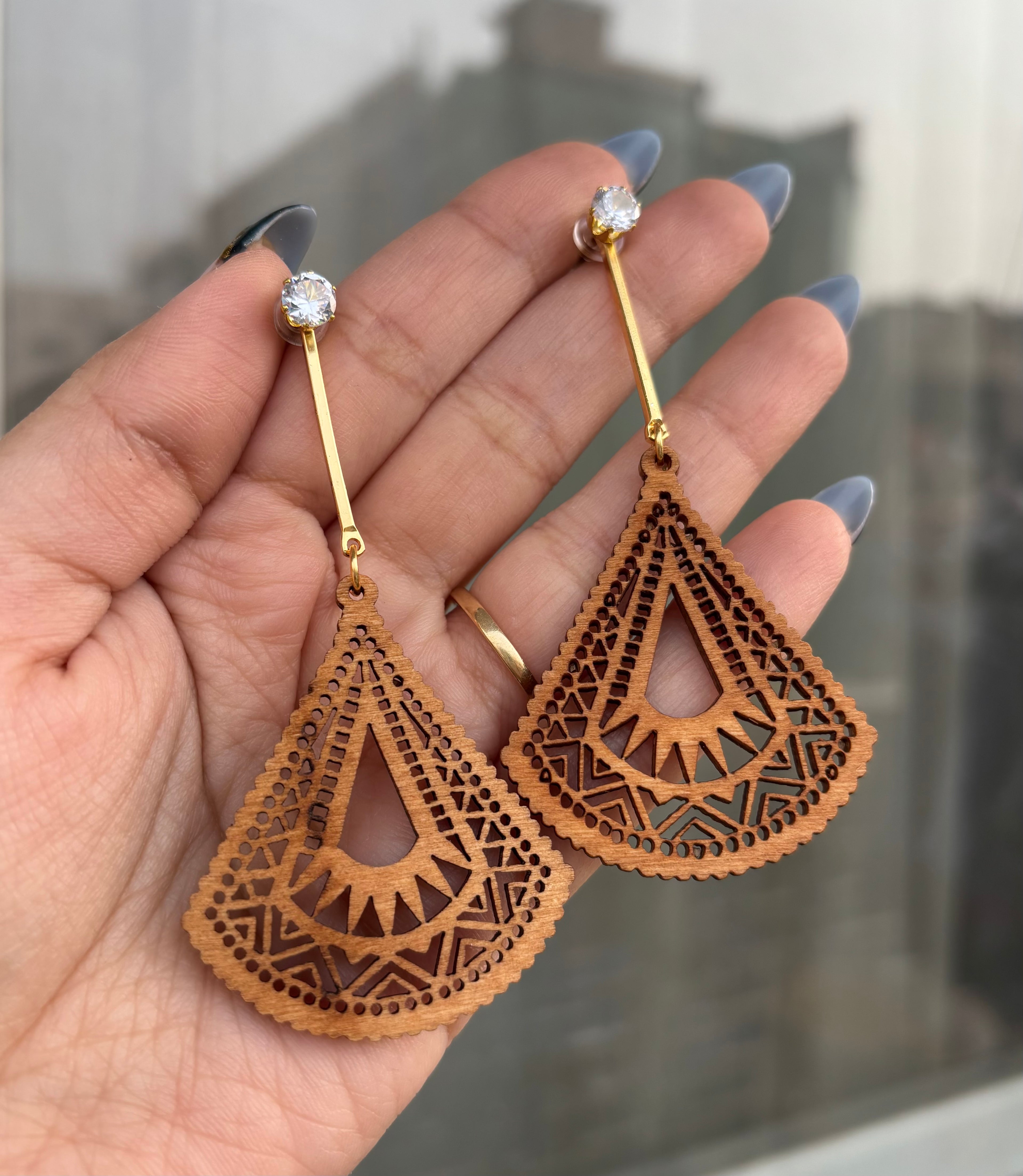 Carmel Wooden Earrings