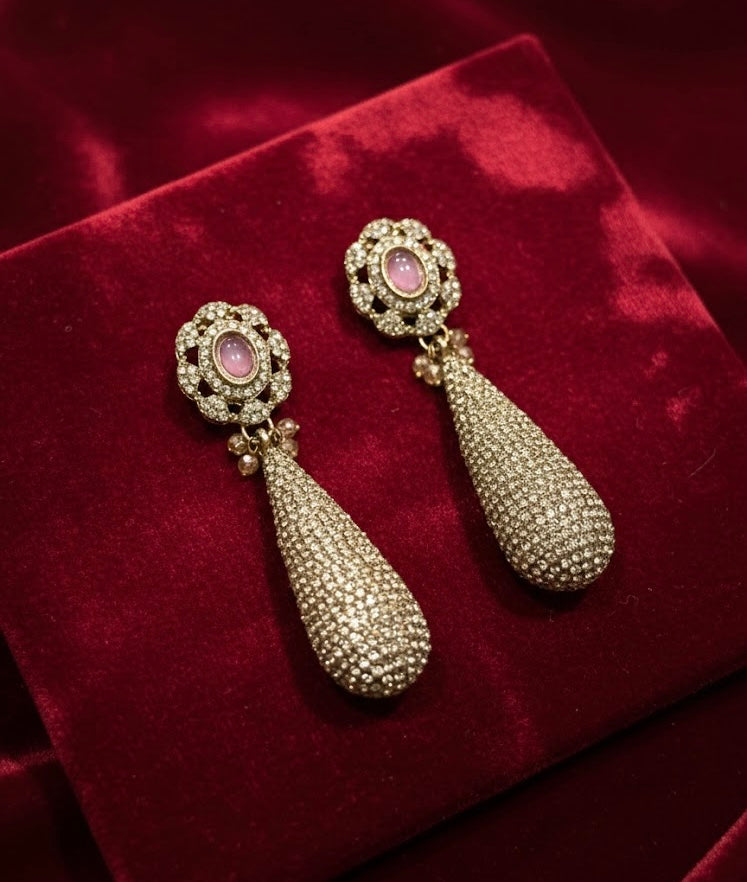 Baby Pink Dazzling Earrings