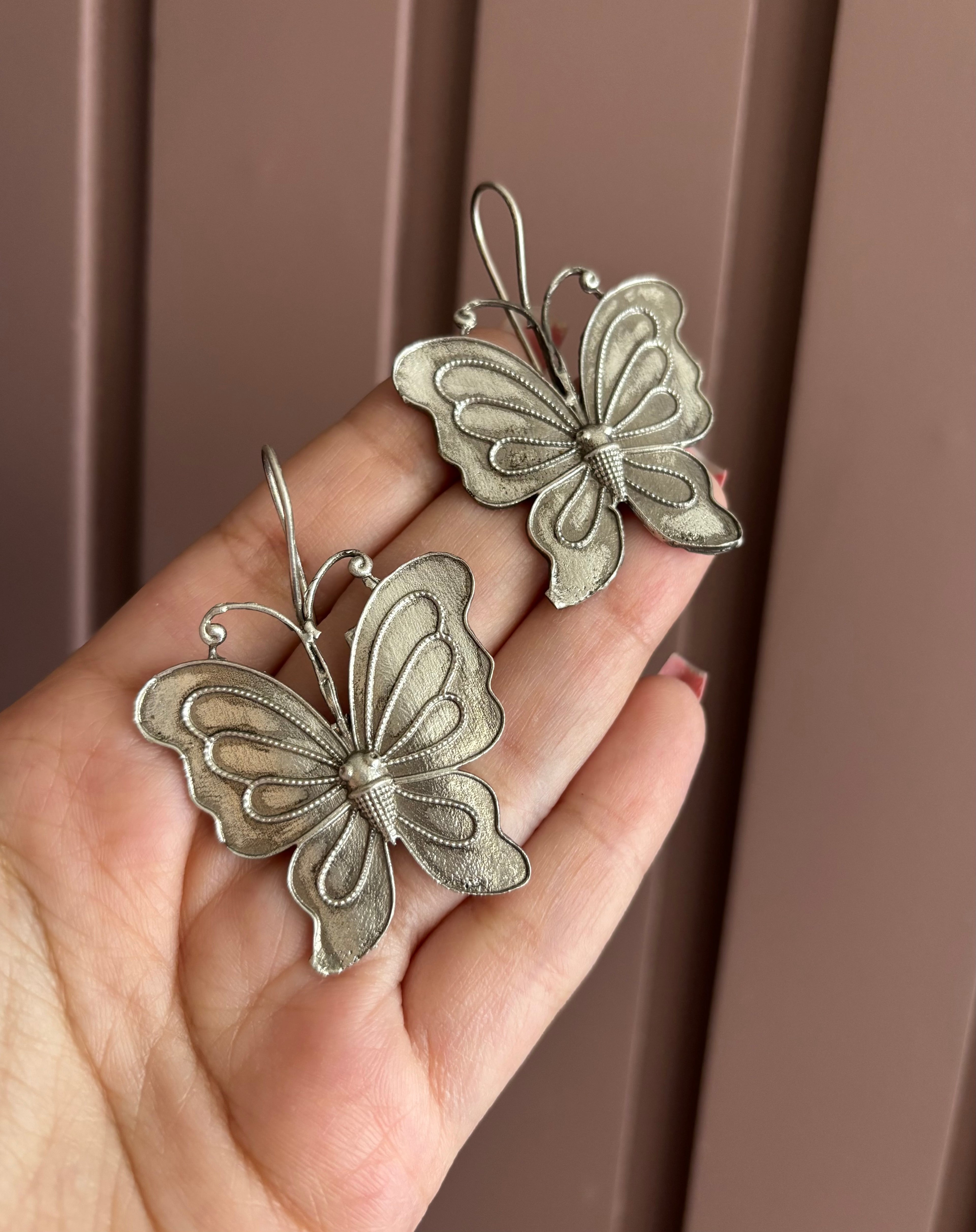 Butterfly Silver Earrings