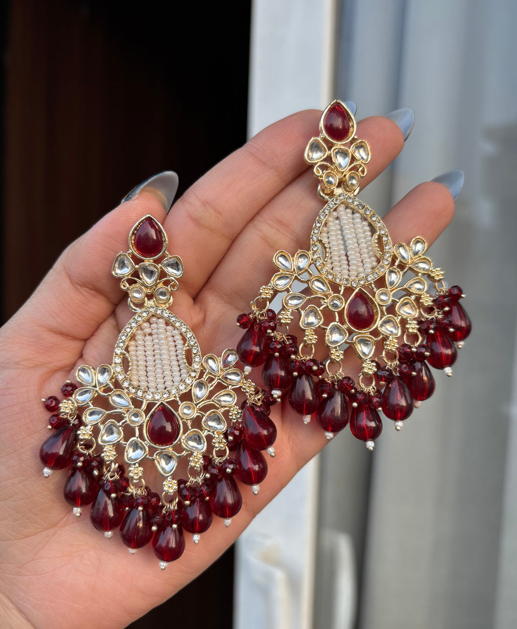 Pearl & Kundan Touch Earrings