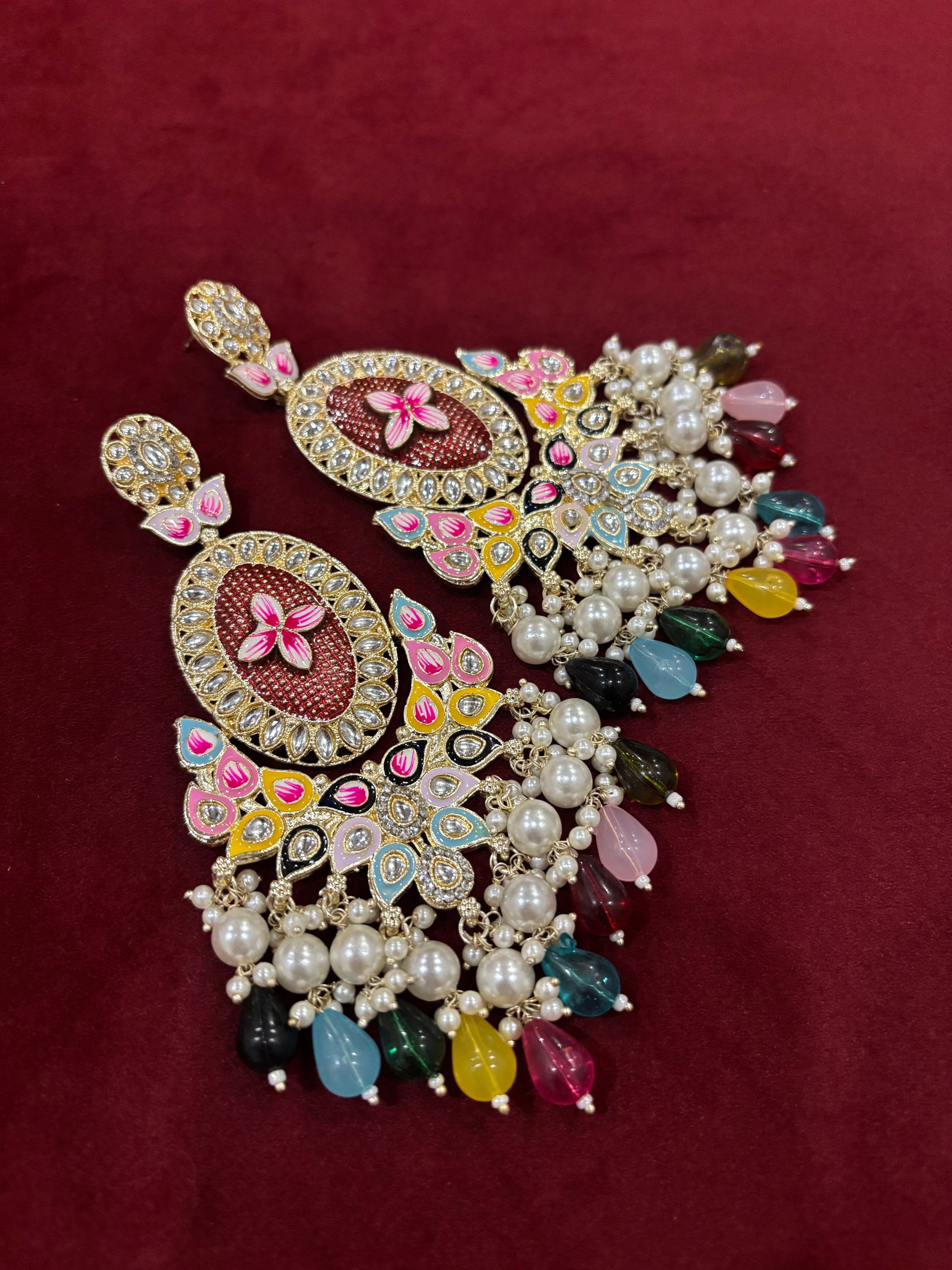 High Quality Designer Long Multi Earrings