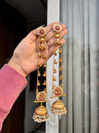 Heer Ruby Kashmiri Long Jhumkas