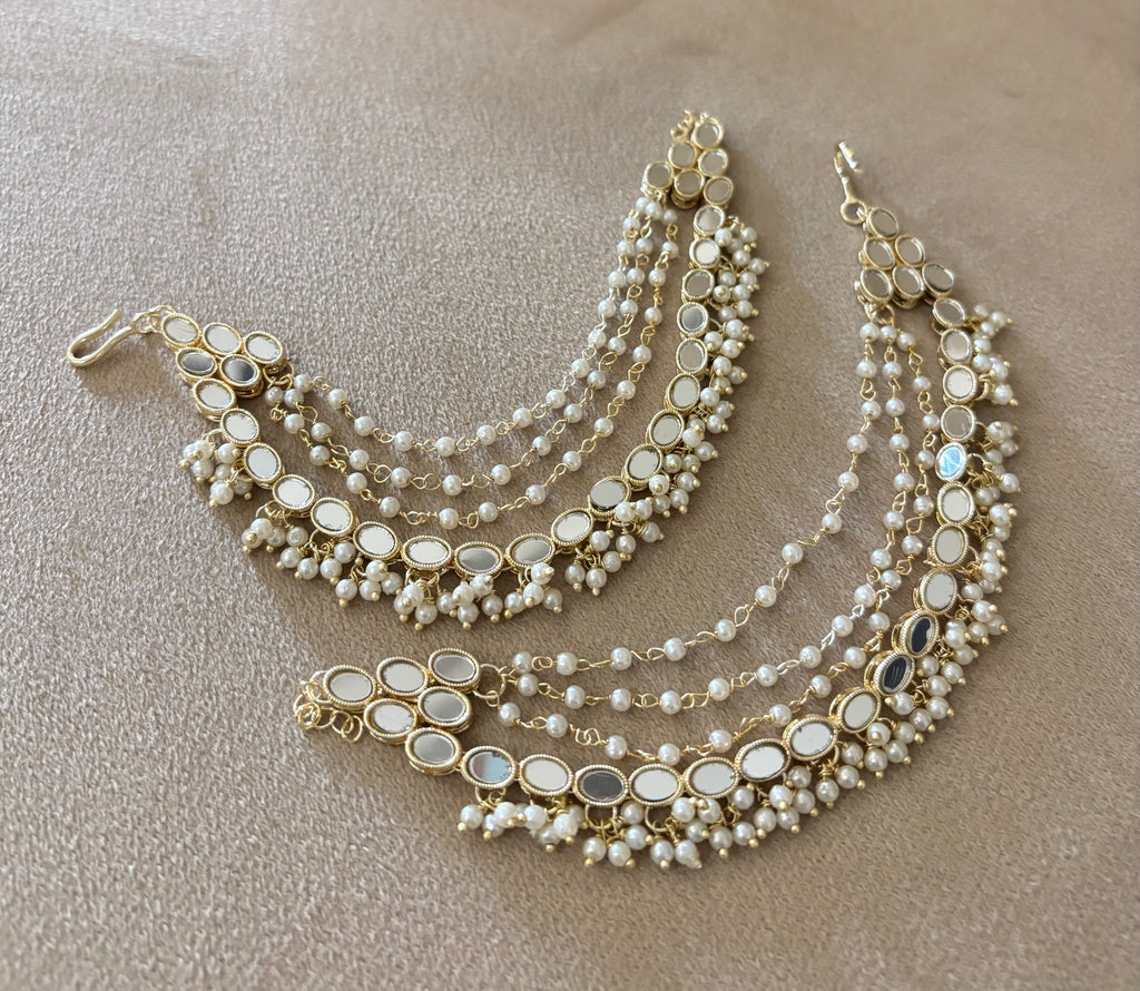High Quality Designer Full Mirror Work Side Layer Earchain