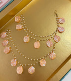 Peach Rose Petal Earrings