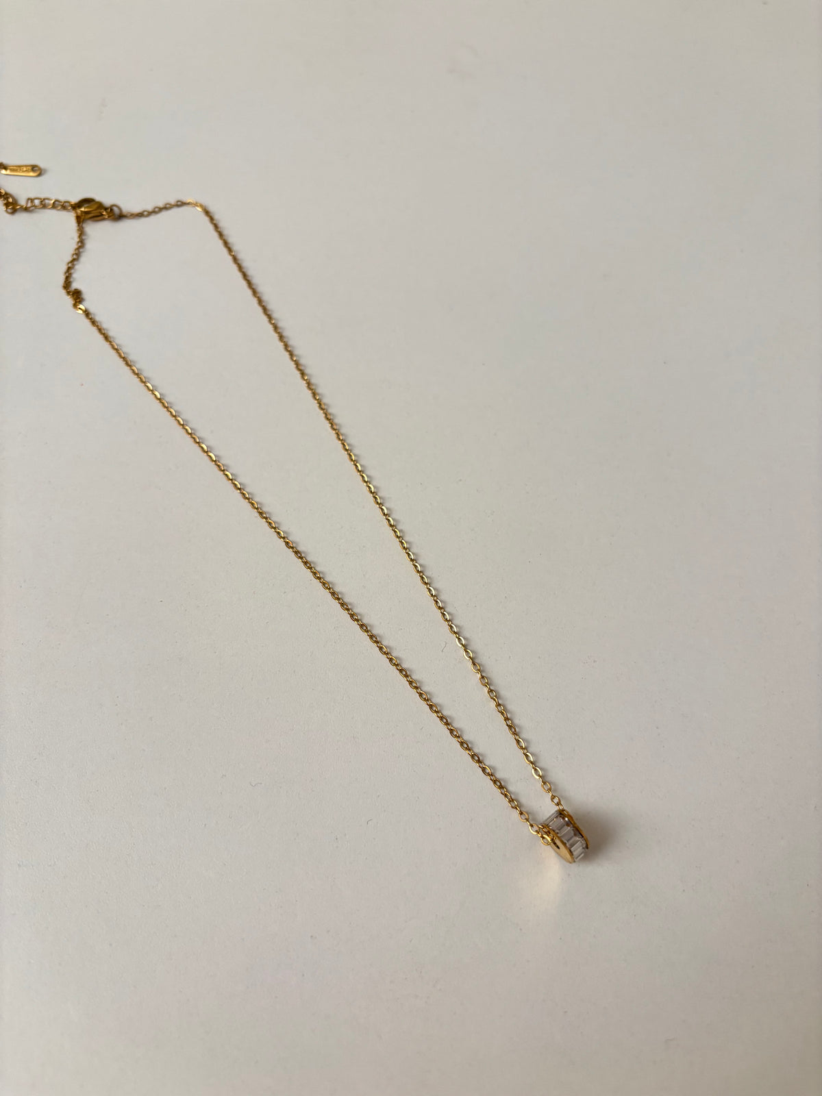 Round Diamond Neckchain Anti Tarnish