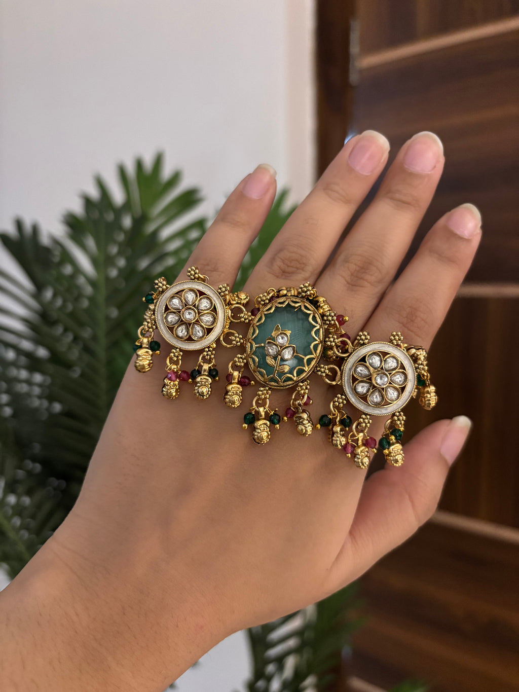 Premium Showstopper Adjustable Heritage Ring ( Turquoise)