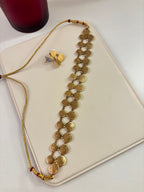 Gold Look Ginny Choker Set With Stud Design-2