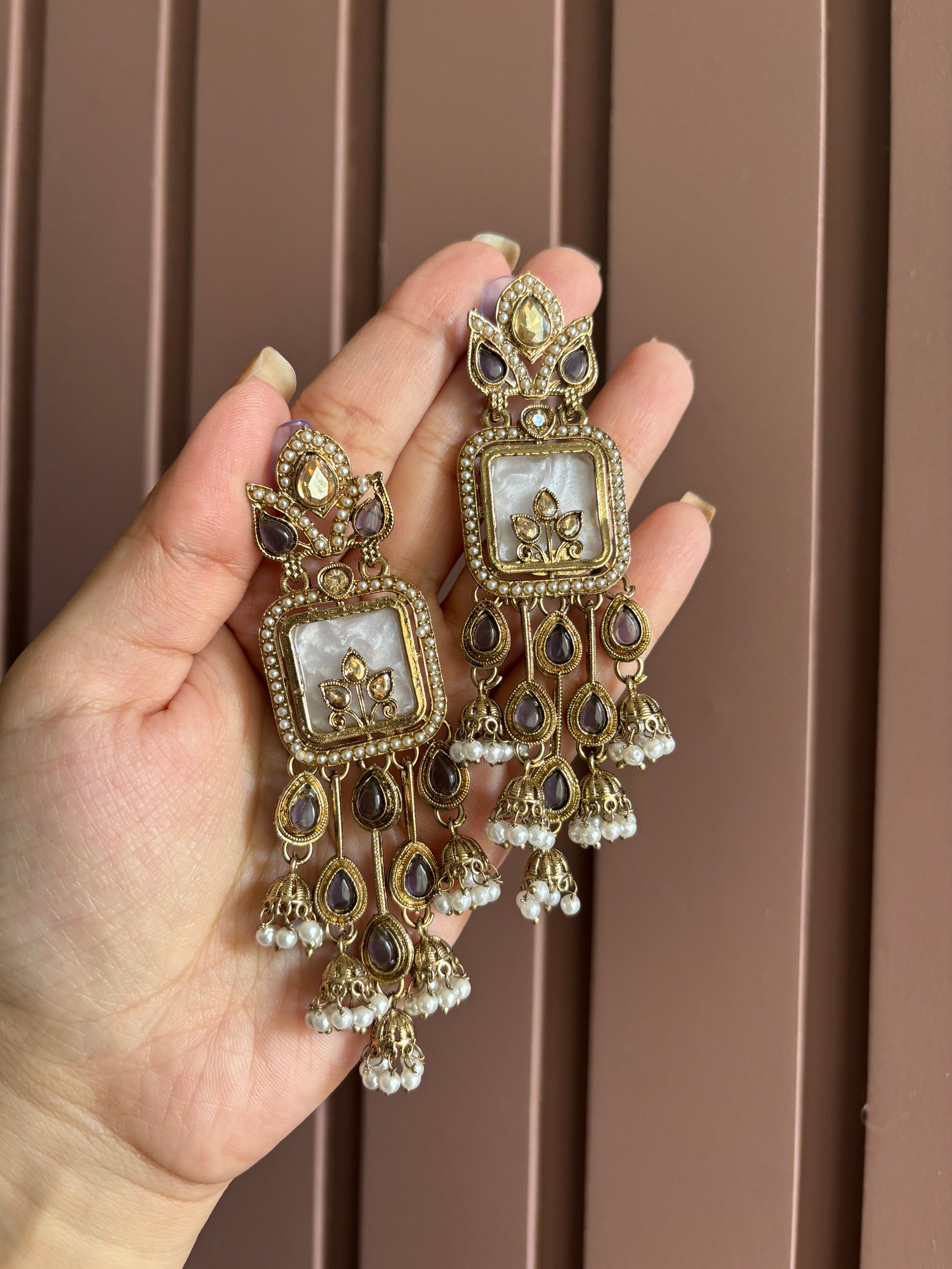 Hetal Grey Earrings