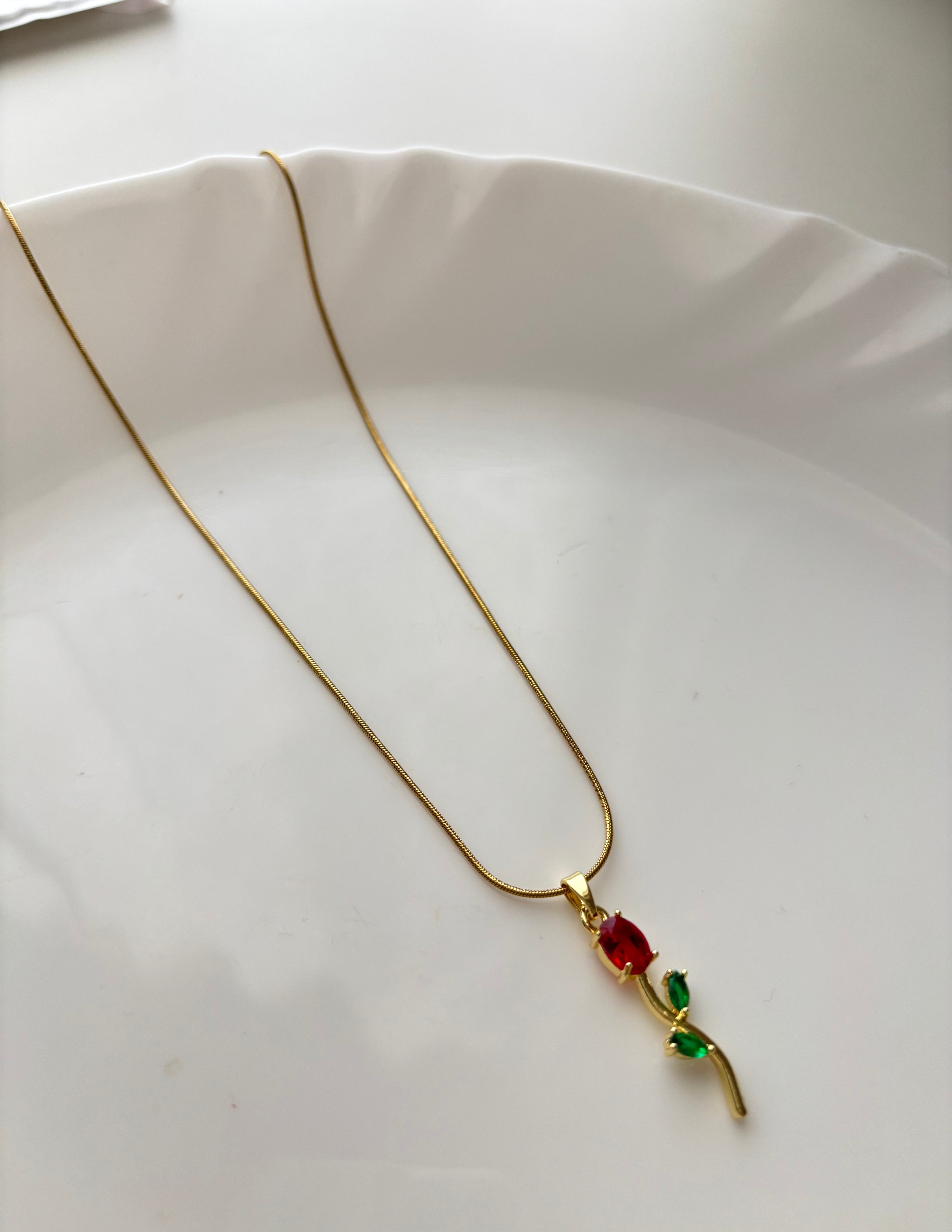 Red Tulip Neckchain
