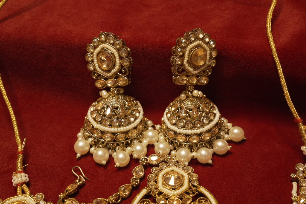 Royal Premium Necklace With Mang Tikka & Jhumkas