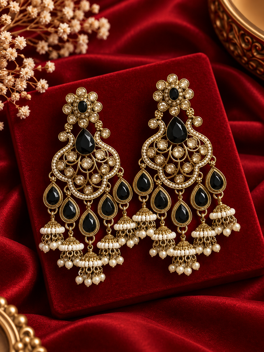 Sonia Dazzling Earrings (Black)