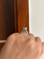 Queen Soilitare Emerald Adjustable Ring