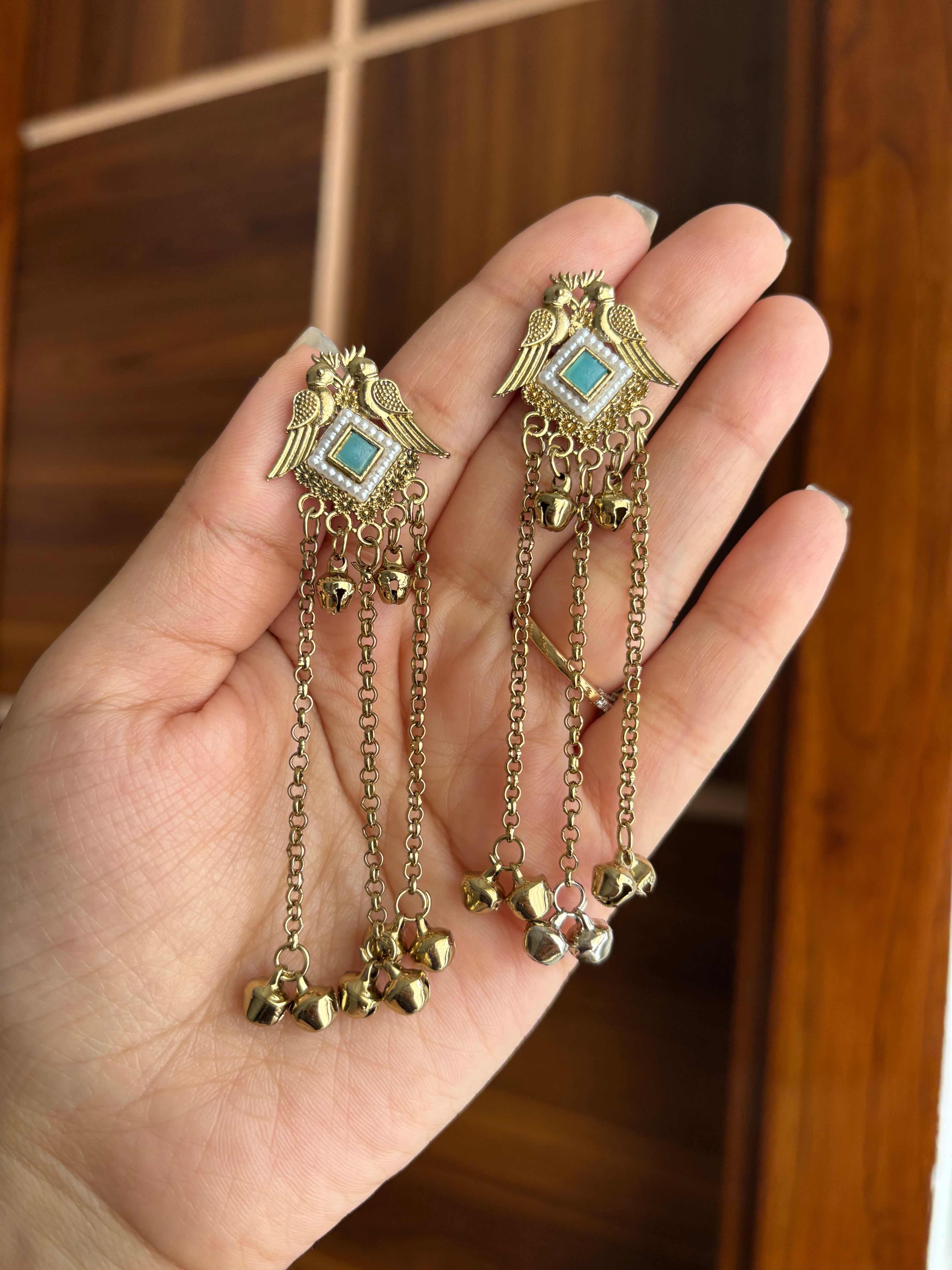 Pihu Kashmiri Earrings (Turquoise)