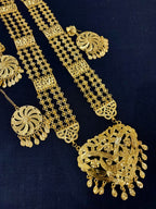 Gold Look Like Long Rani Haar With Mang Tikka & Earrings