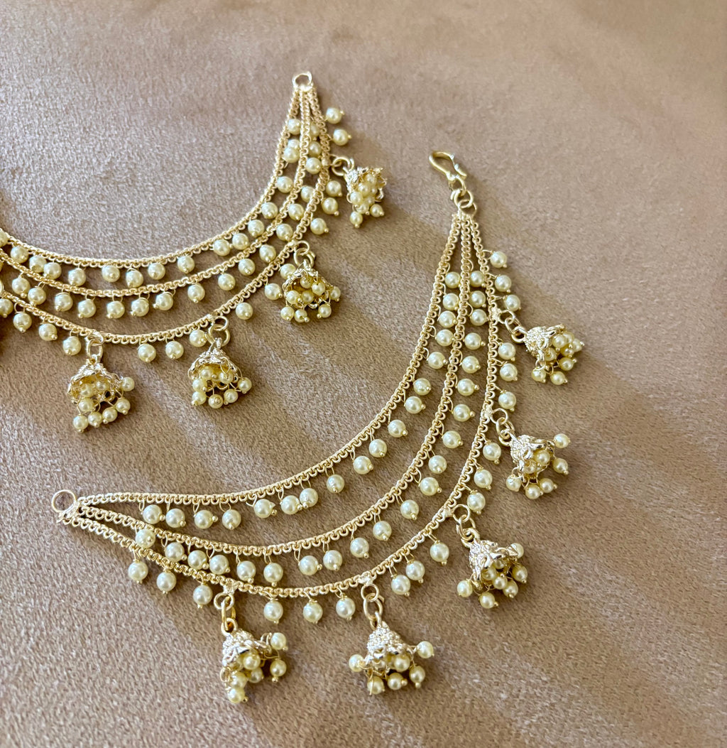 High Quality Designer Side Layer Earchain With Jhumki Touch