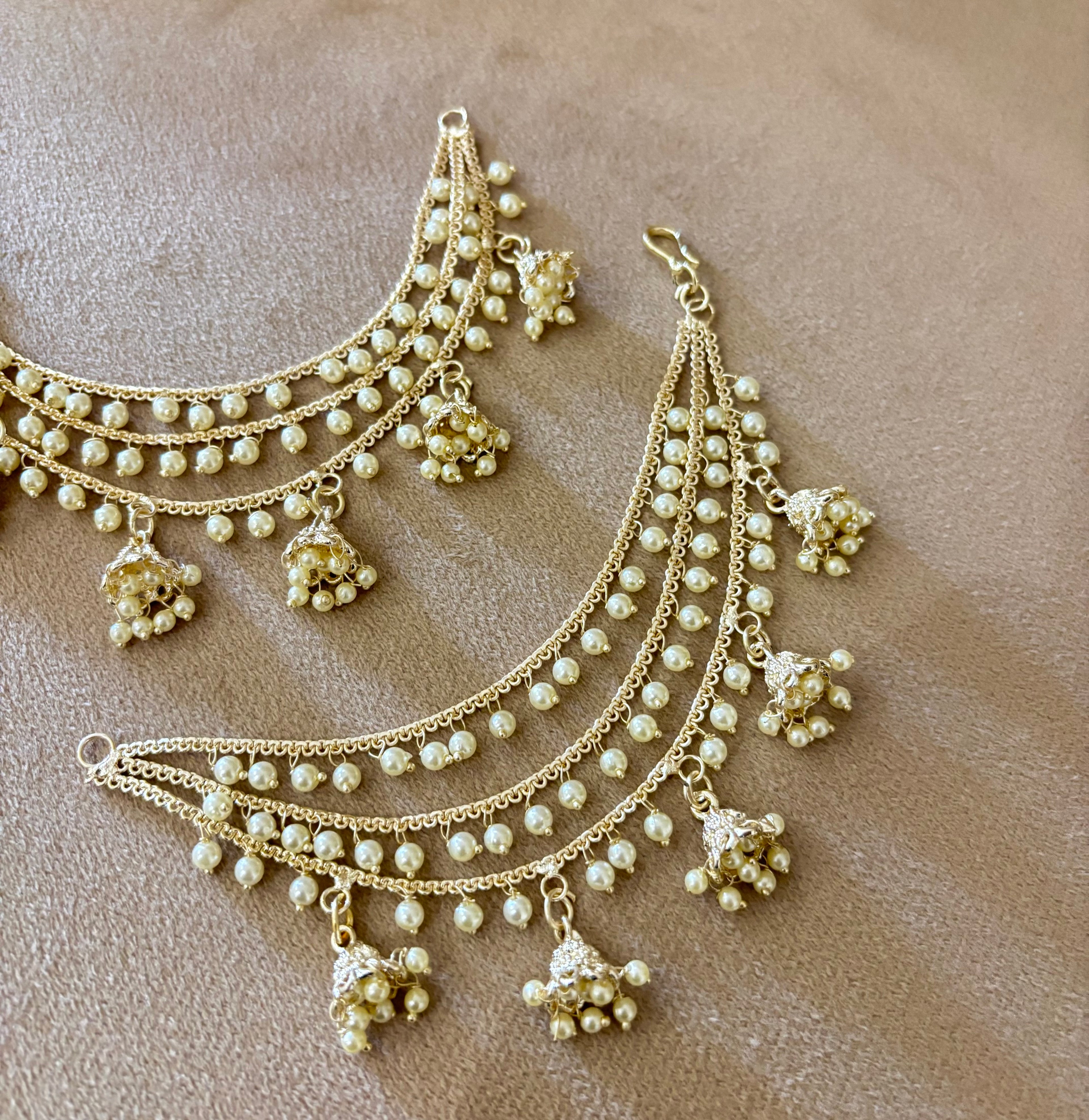 High Quality Designer Side Layer Earchain With Jhumki Touch