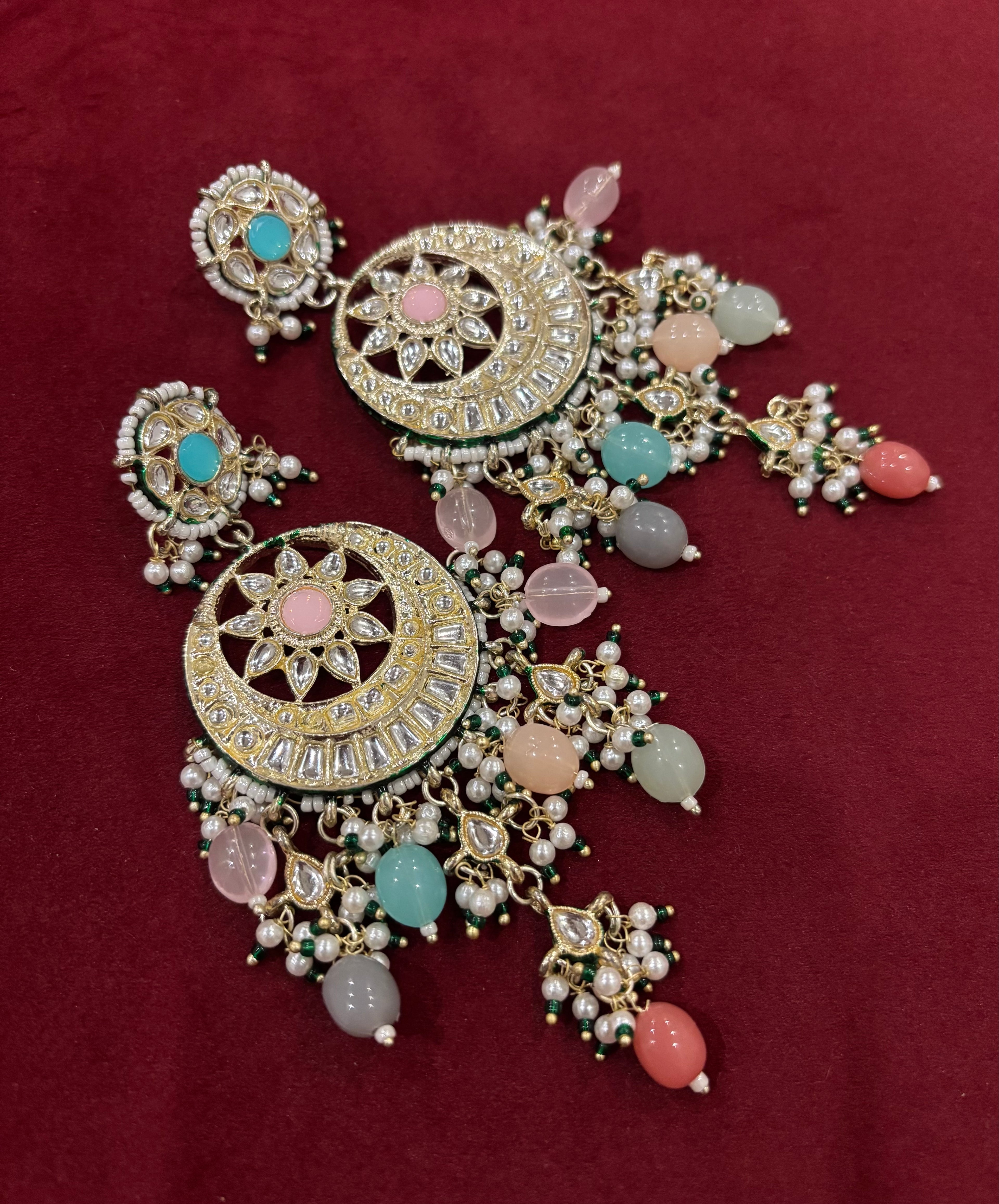 High Quality Designer Navratan Earrings