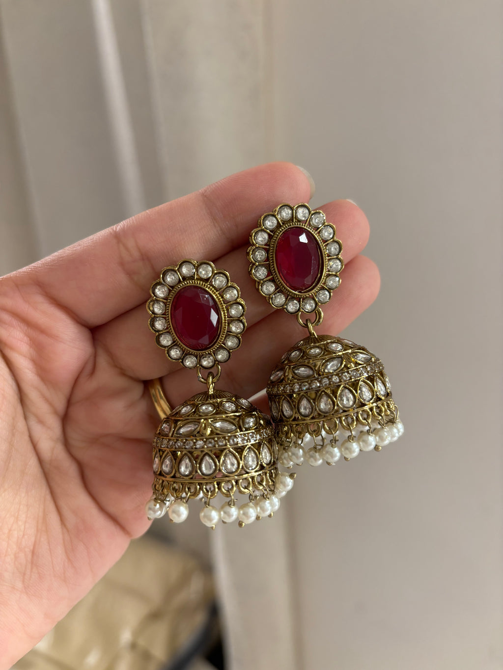 Premium Choker Choker Set With Mang Tikka & Jhumkas Moissanite Work (Multi)