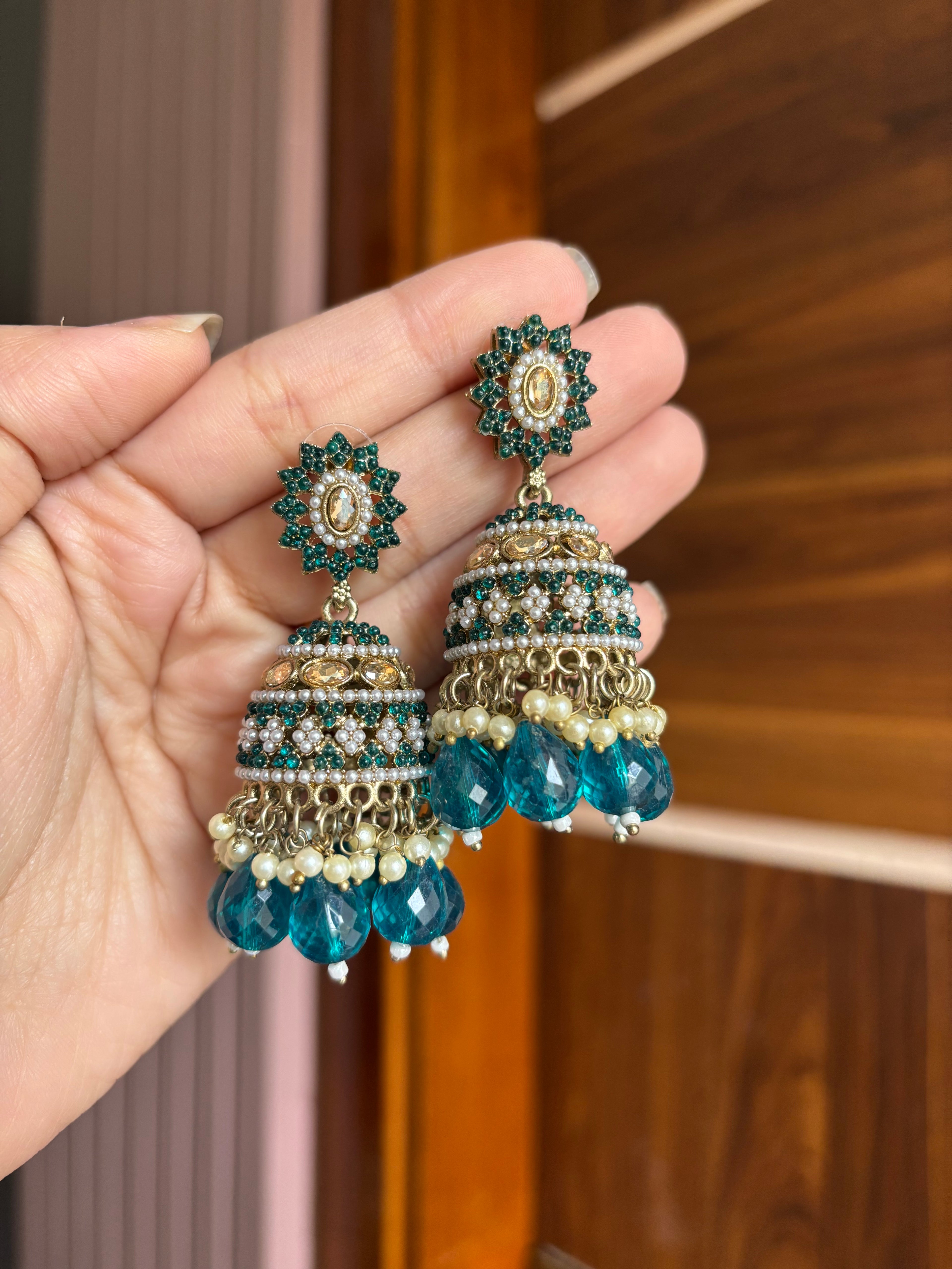 Star Jadau Pakistani Jhumkas