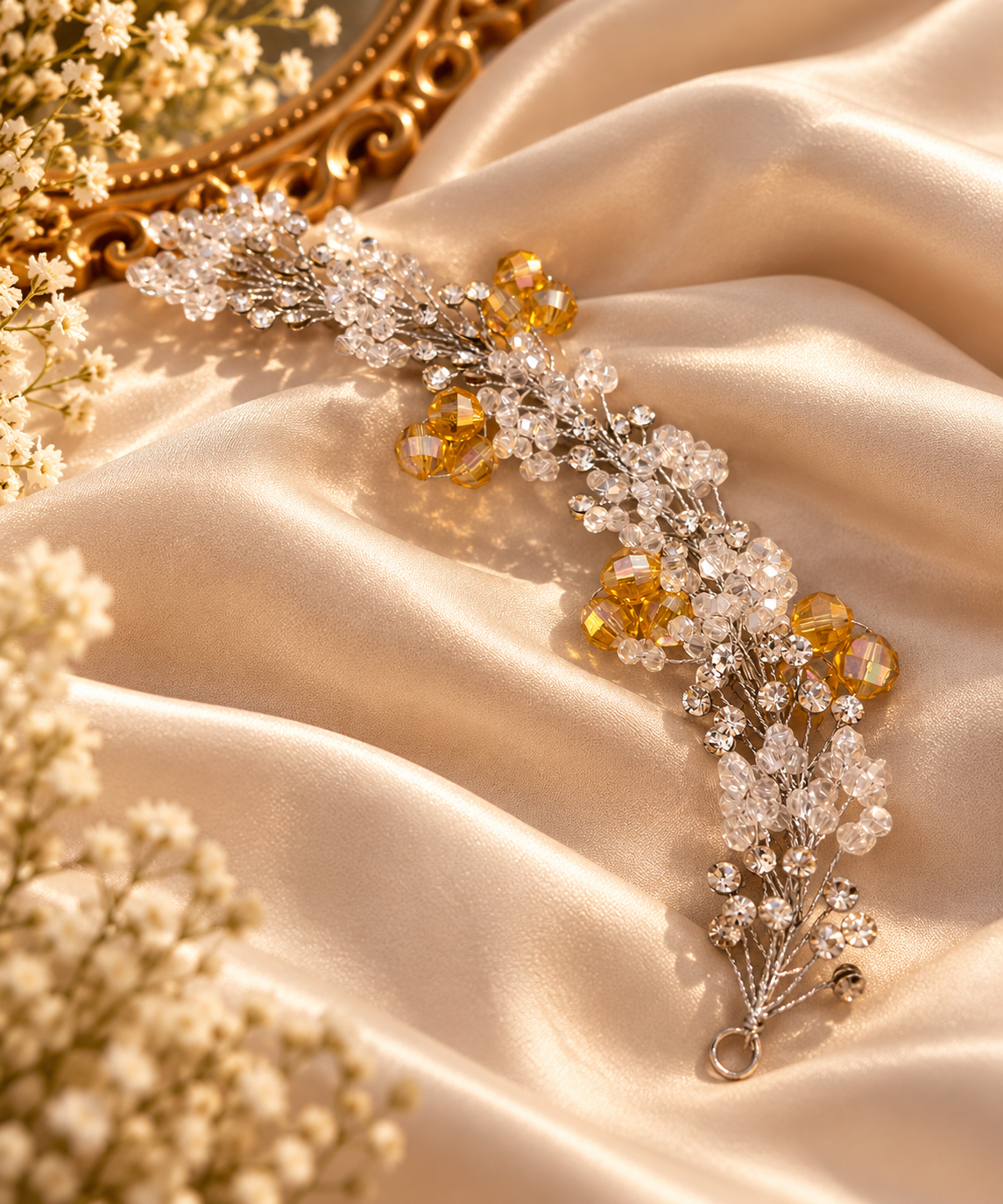 Golden & Crystal Hair Accessorie Design-3