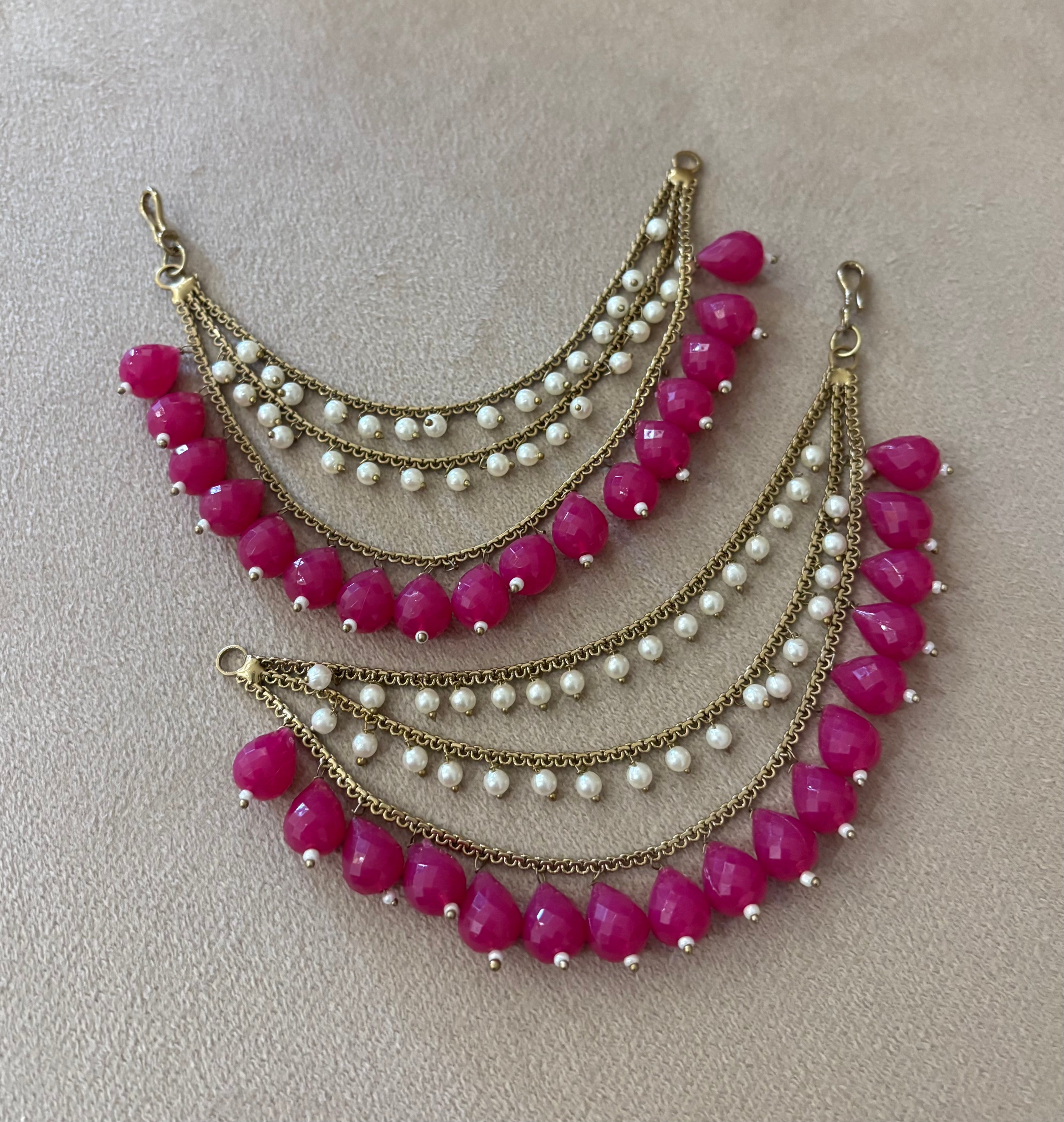 Dark Pink Side Layer Earchain