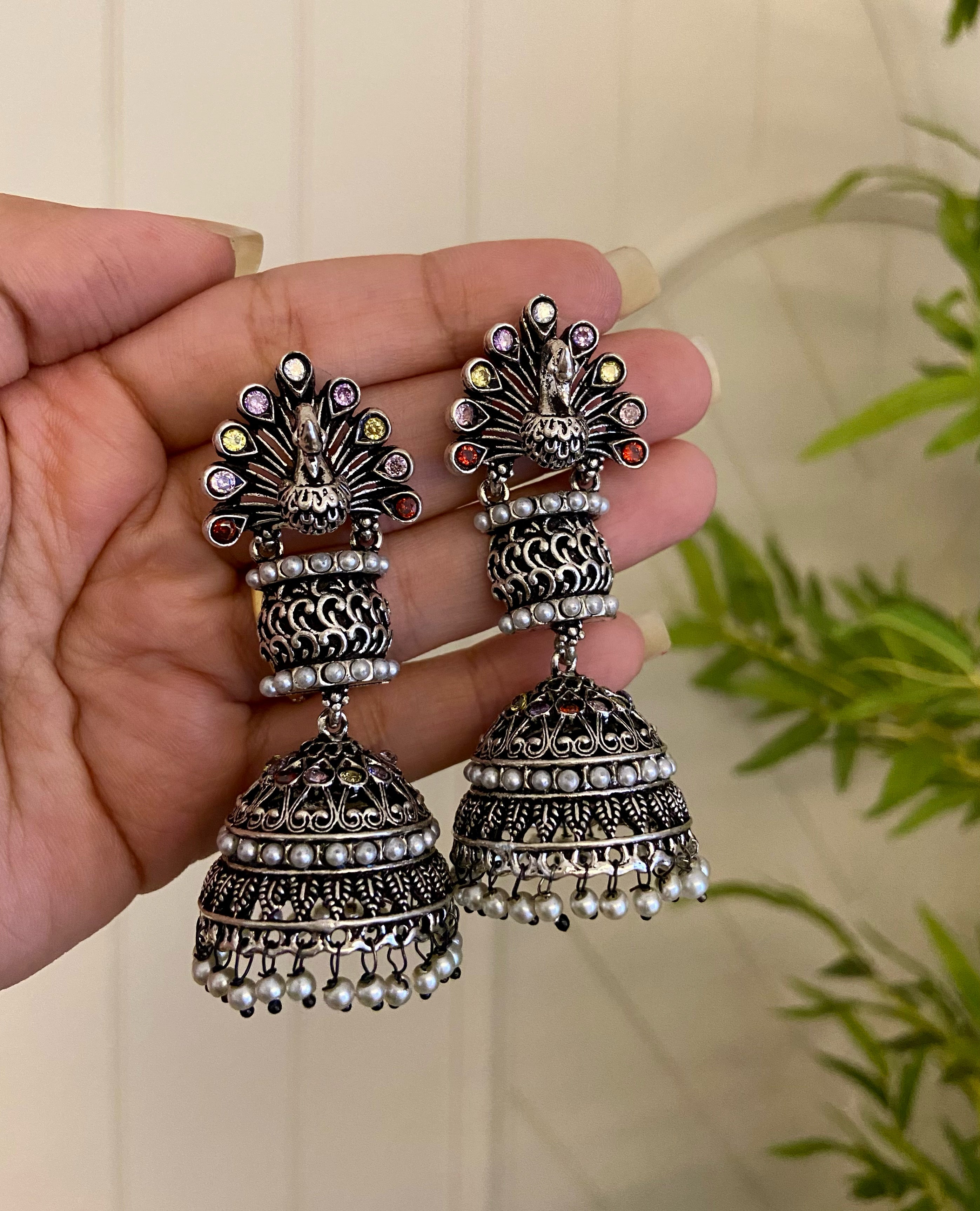 Peacock Double Jhumkas