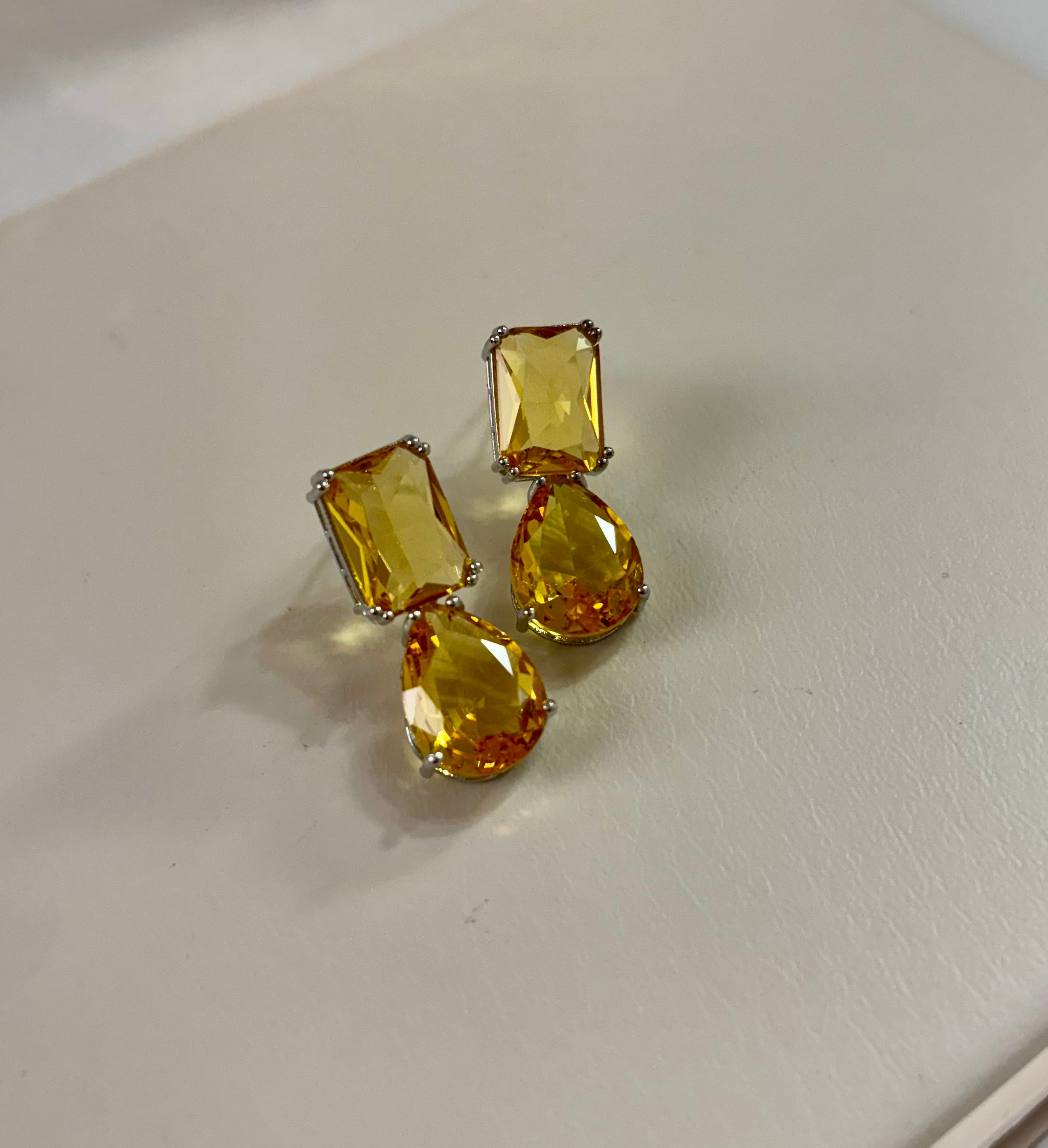 Drop Yellow Earrings