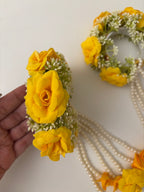 Floral Kaleera (Yellow) Adjustable Size