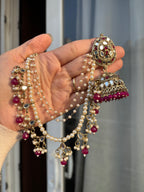 Nancy Mirror Cut Mang Tikka With Jhumkas & Side Layers