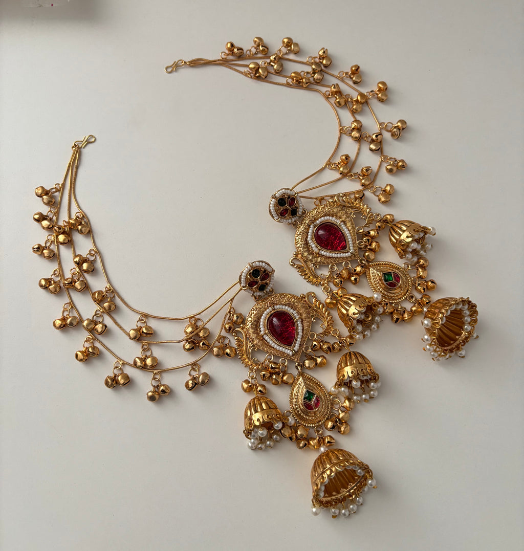Rashmika Kashmiri Jhumkas With Detachable Earchain