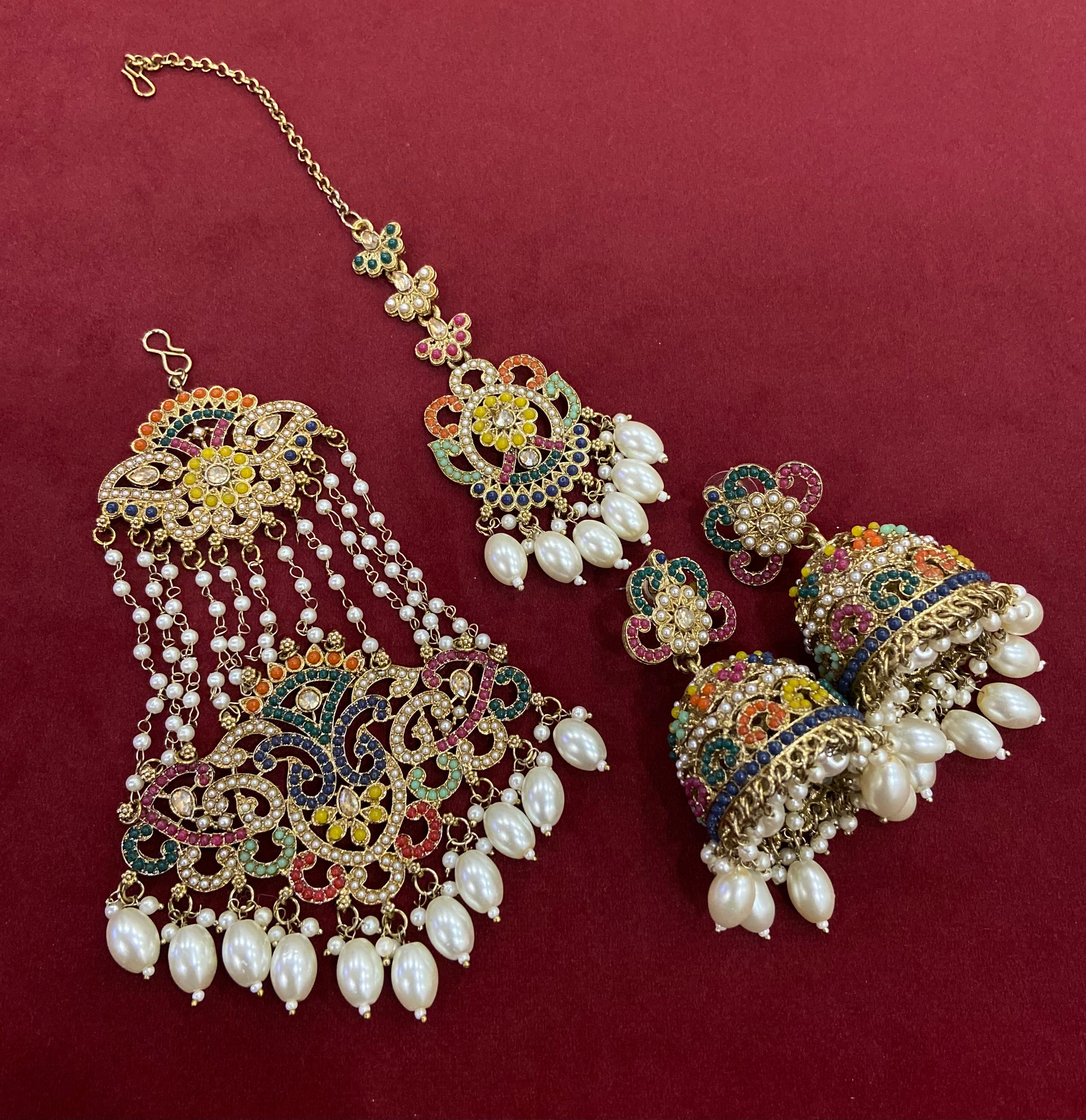 Jasso Mang Tikka With Jhumkas & Passa ( Multi )
