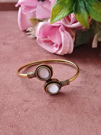 Round Oxidised Openable Bracelet