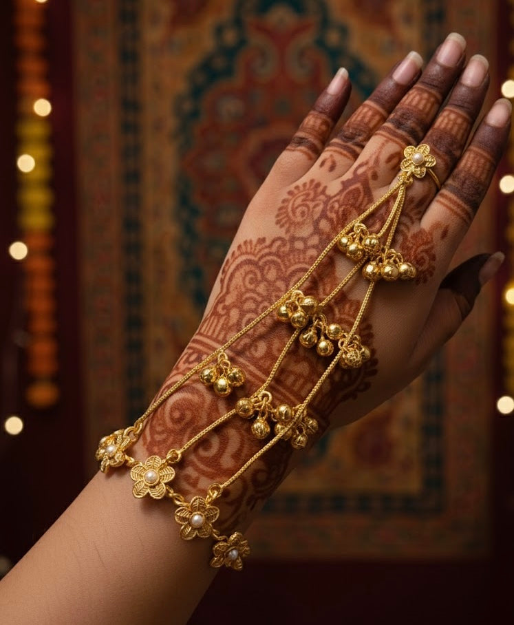 Lily Hathphool Adjustable Bracelet & Ring ( Pair )