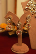Multi Victorian Style Necklace With Mang Tikka & Earrings