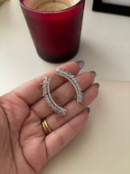 American Diamond Leaf Cut Earcuff