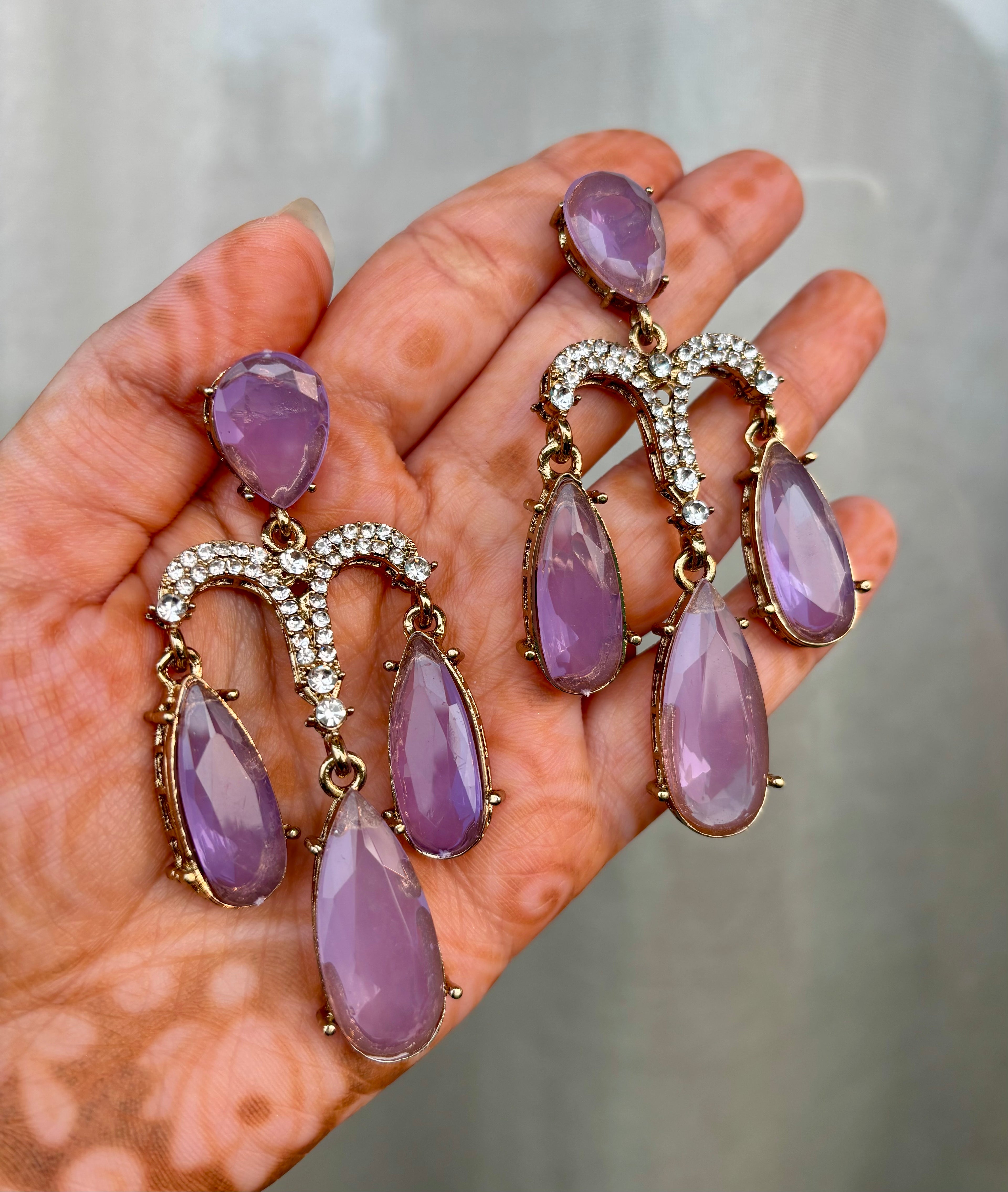 Lavender Chandelier Earrings