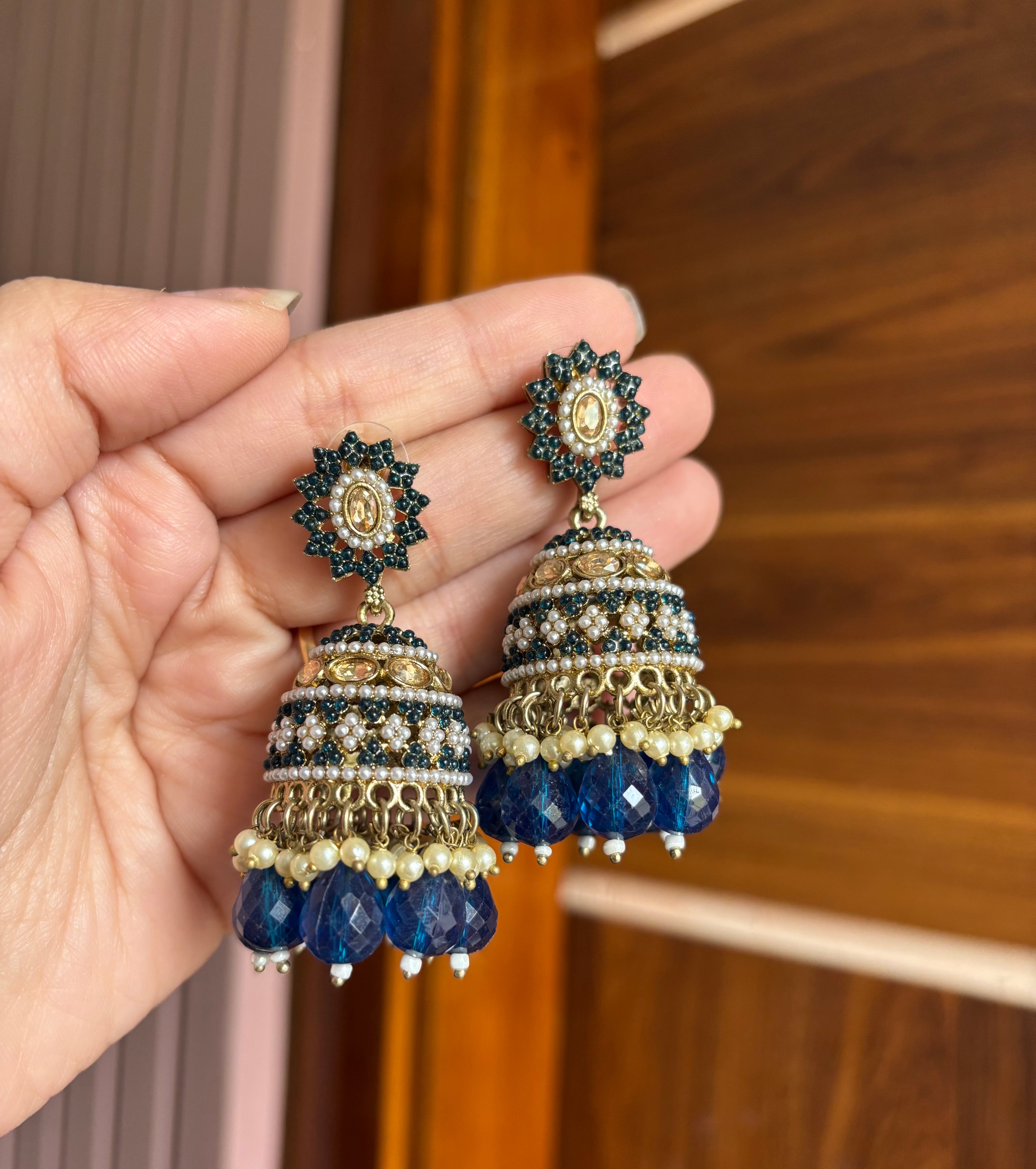 Star Jadau Pakistani Jhumkas