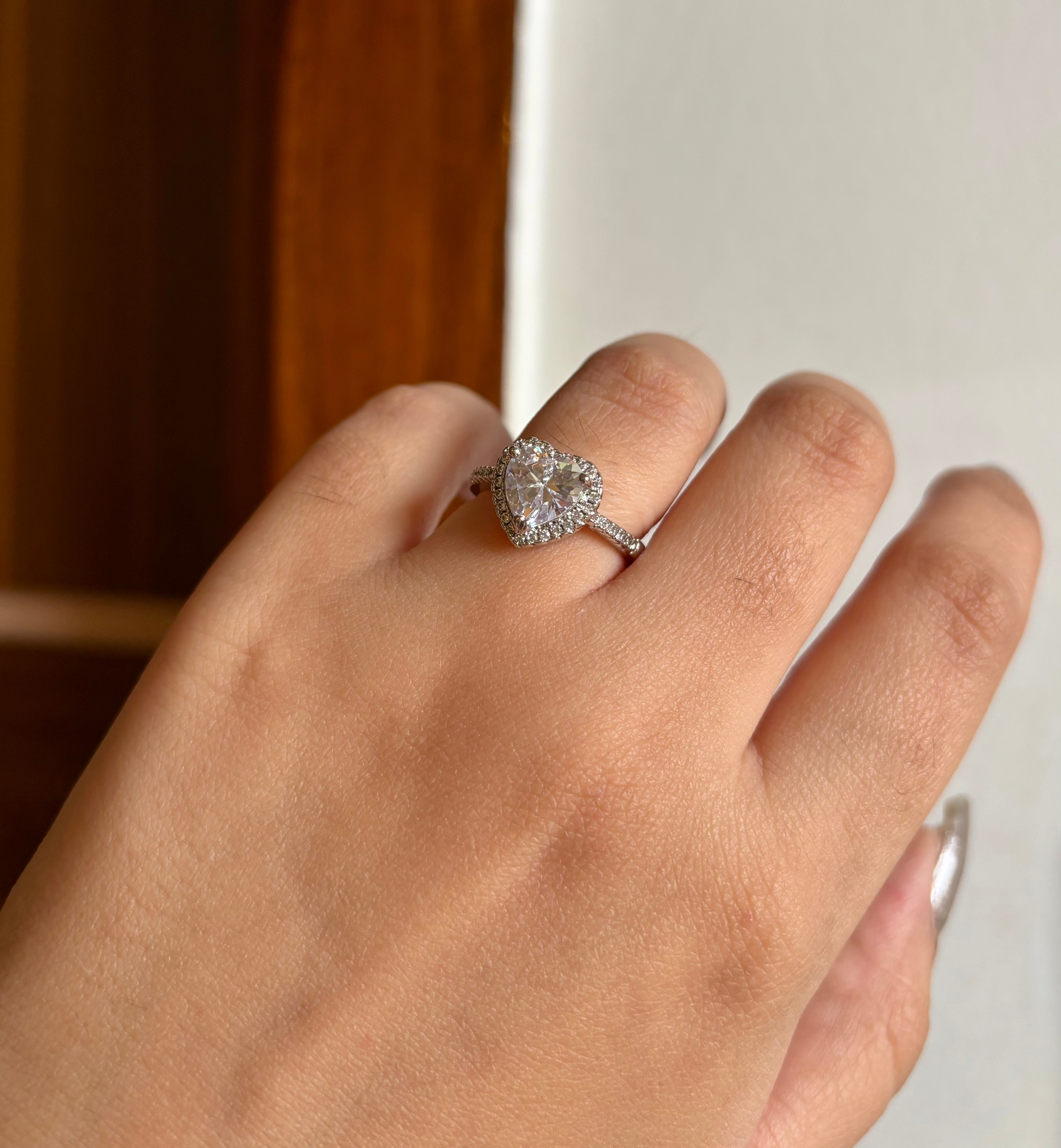 The Heart Soilitare Adjustable Ring