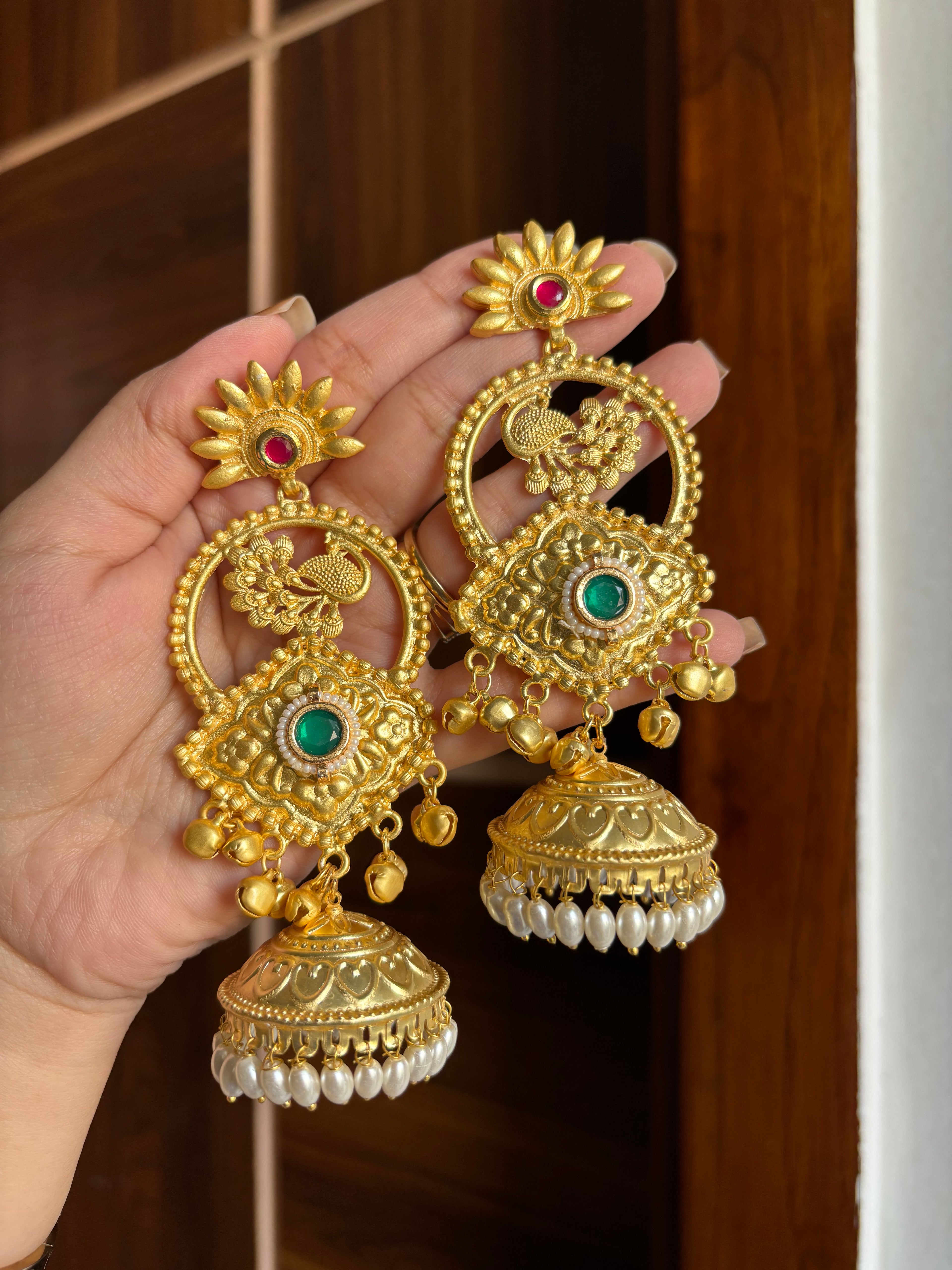 Premium Brass Long Jhumkas Design-1